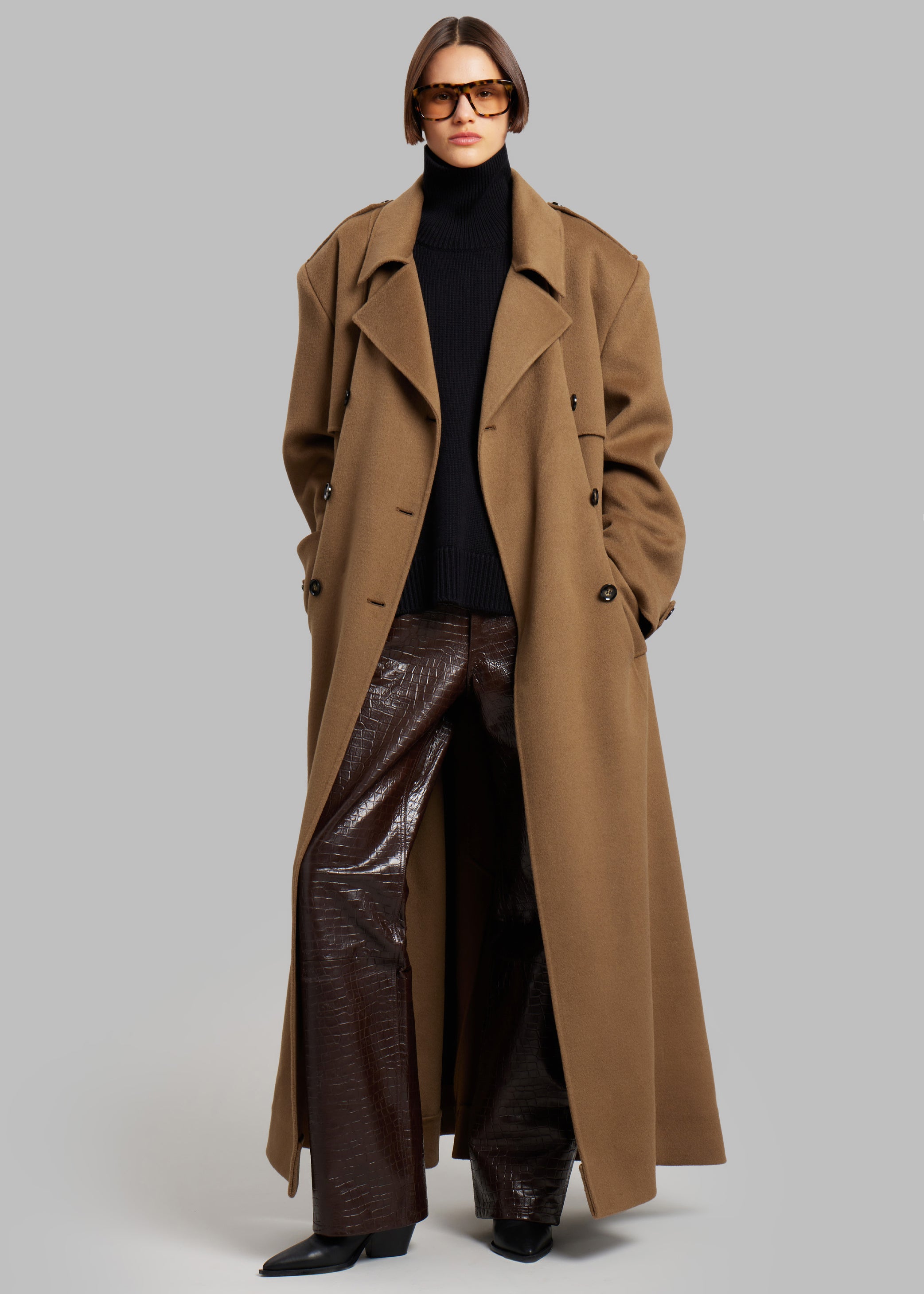Shop the look image for Nikola Padded Trench Coat - Camel