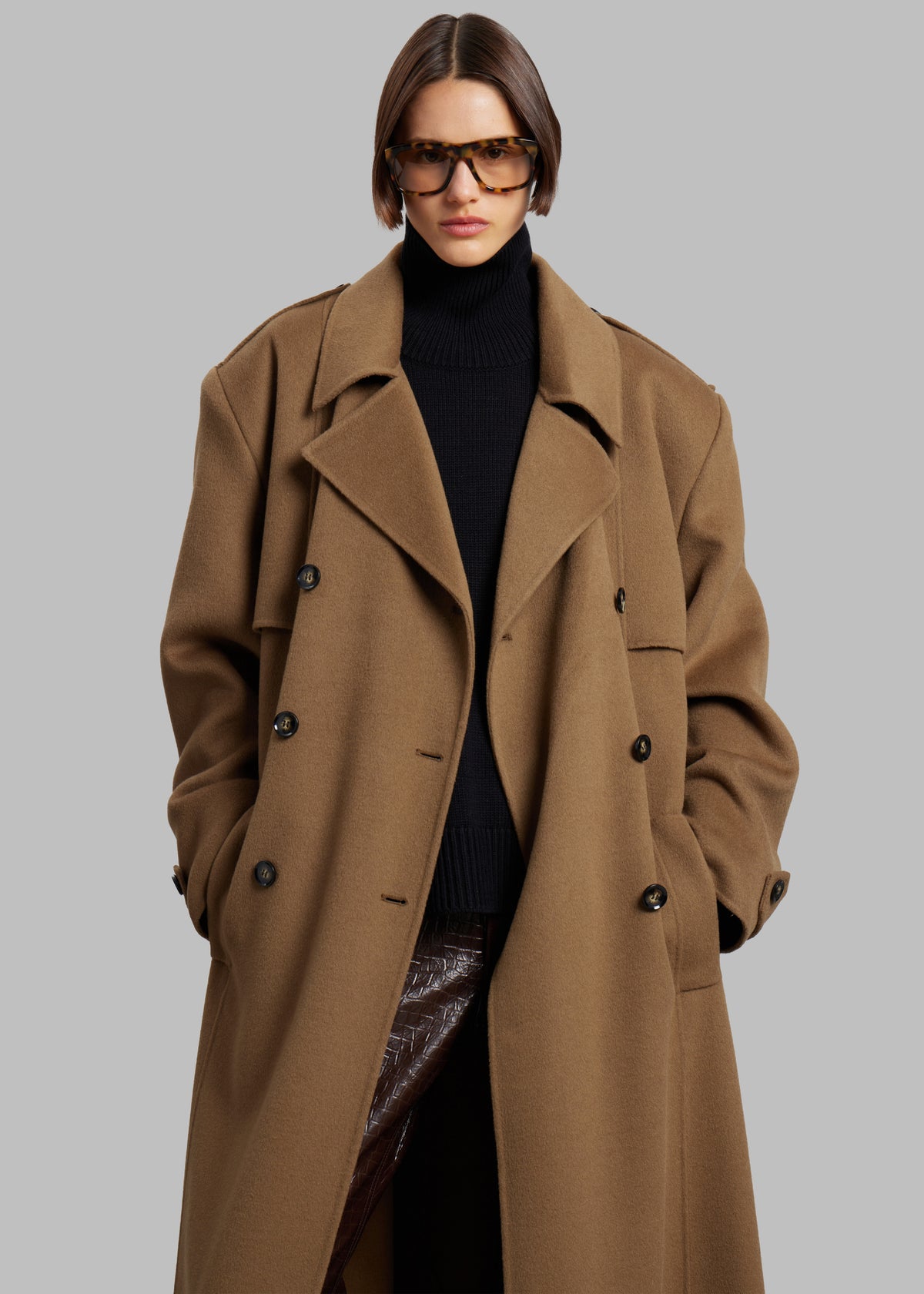 Nikola Padded Trench Coat - Camel - 2