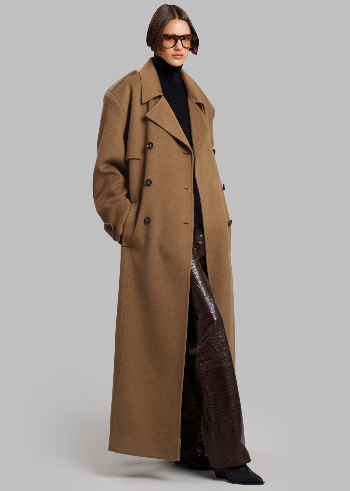 Nikola Padded Trench Coat - Camel - 5