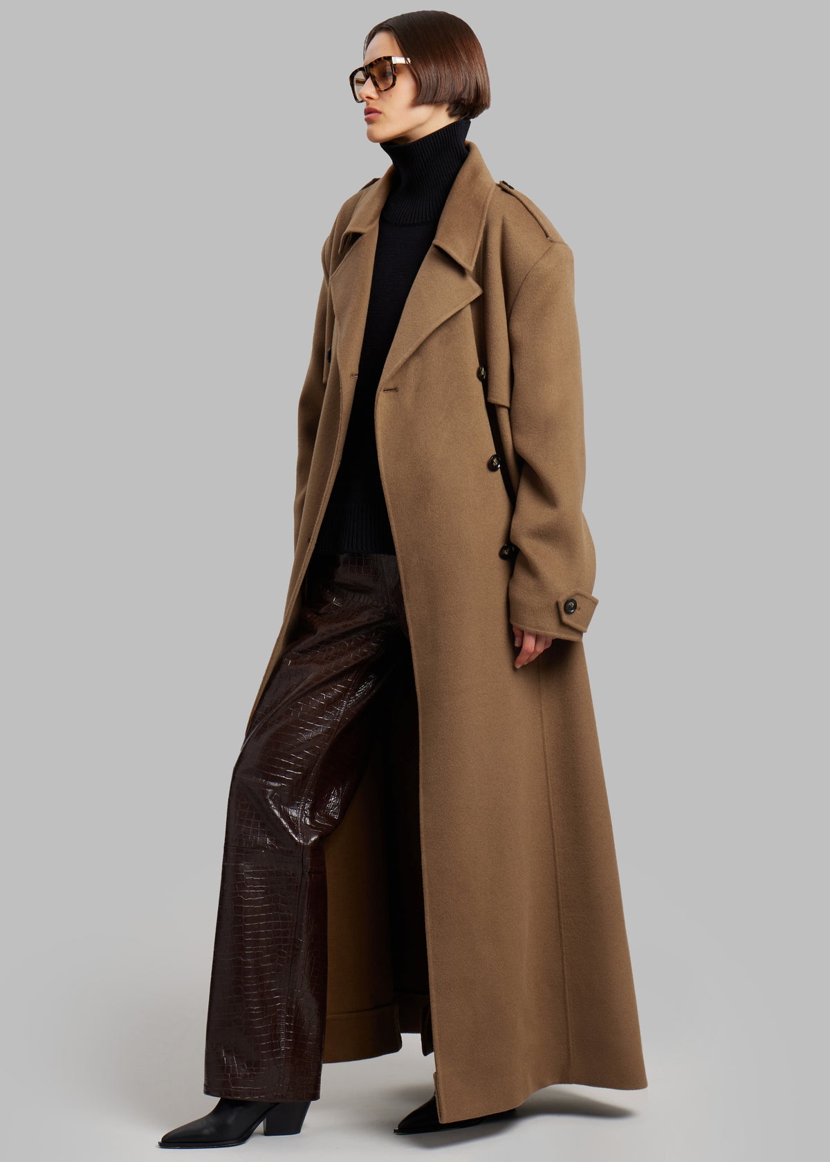 Nikola Padded Trench Coat - Camel - 7