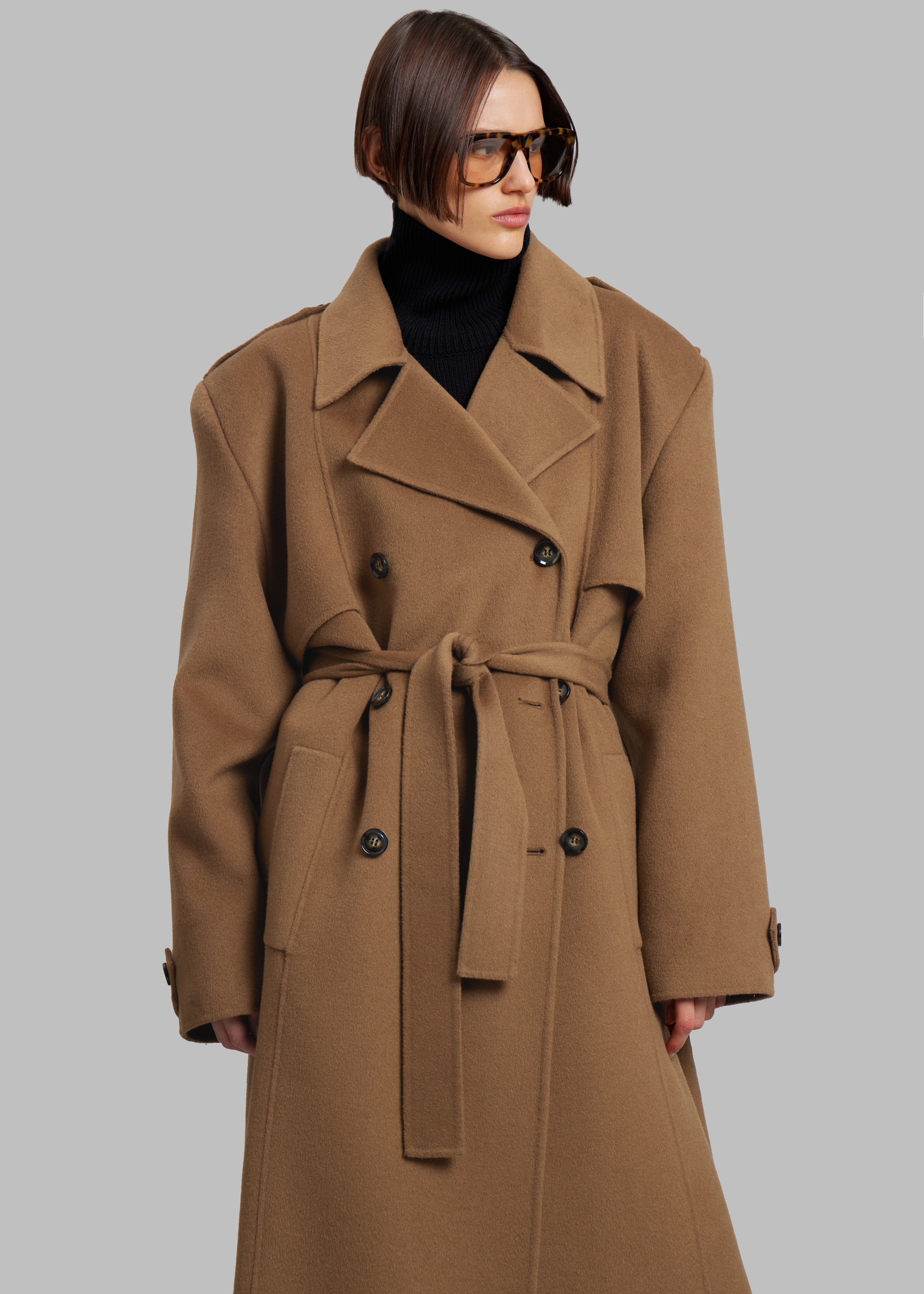 Nikola Padded Trench Coat - Camel – The Frankie Shop