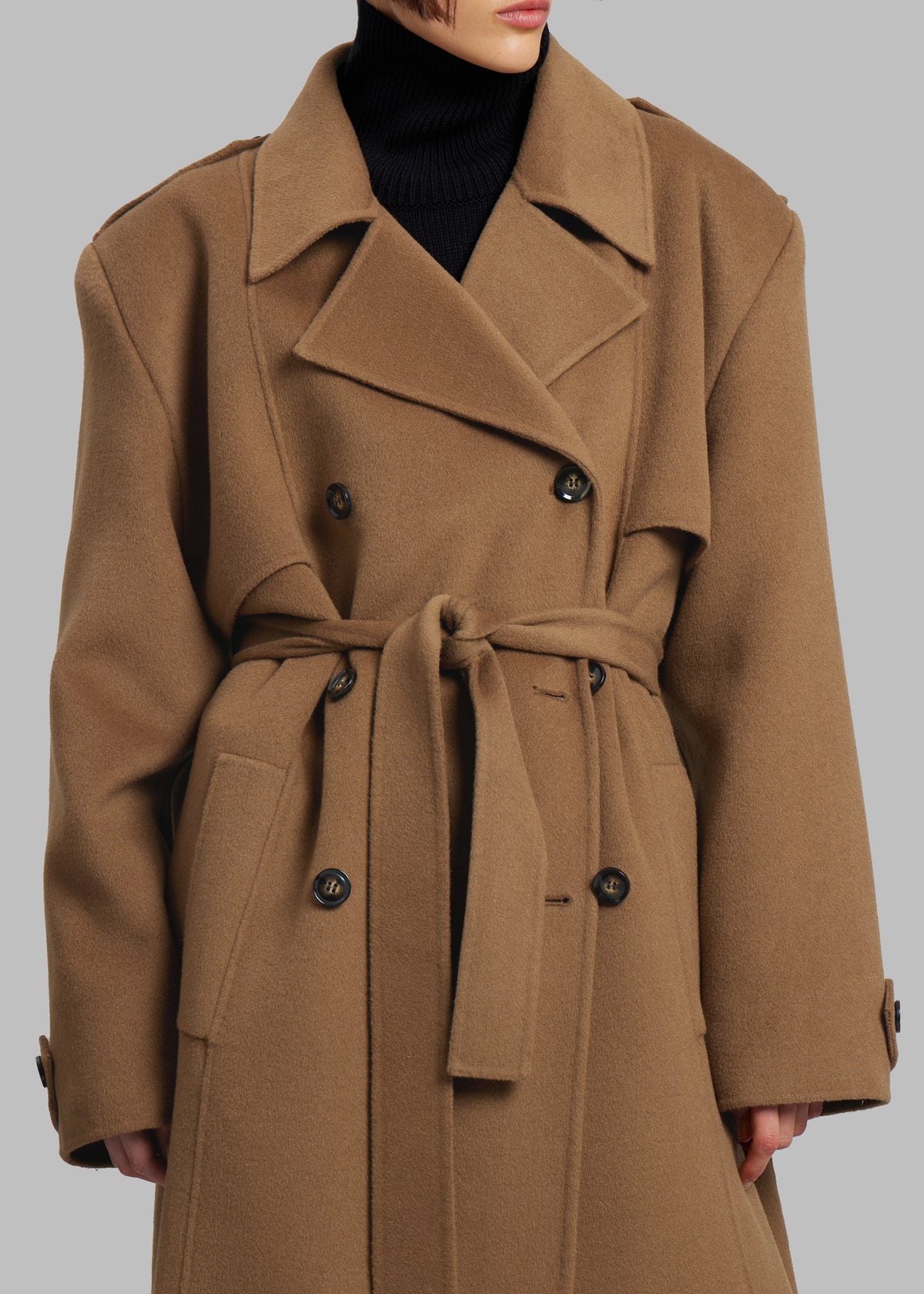 Nikola Padded Trench Coat - Camel - 8