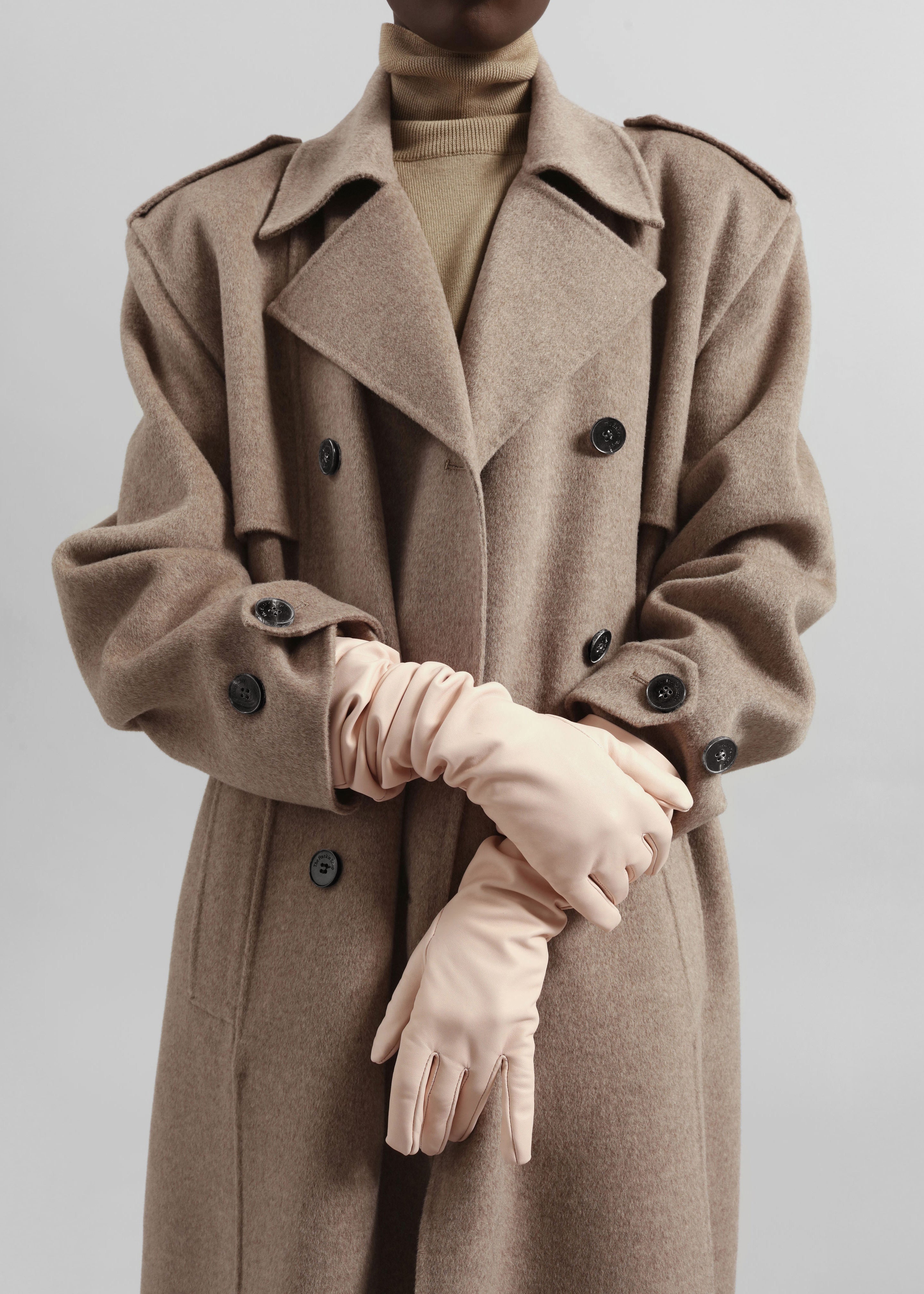 Nikola Padded Trench Coat - Taupe Melange – The Frankie Shop