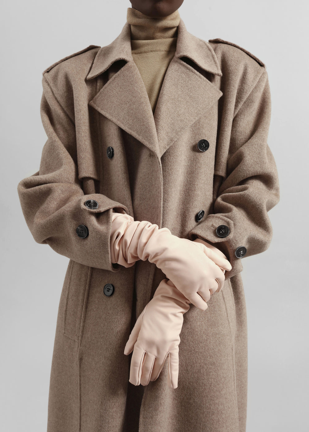 Nikola Padded Trench Coat - Taupe Melange - 1