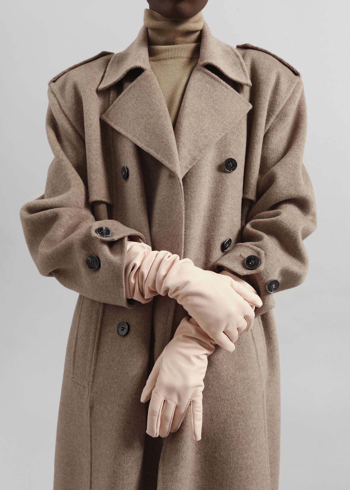 Nikola Padded Trench Coat - Taupe Melange - 2