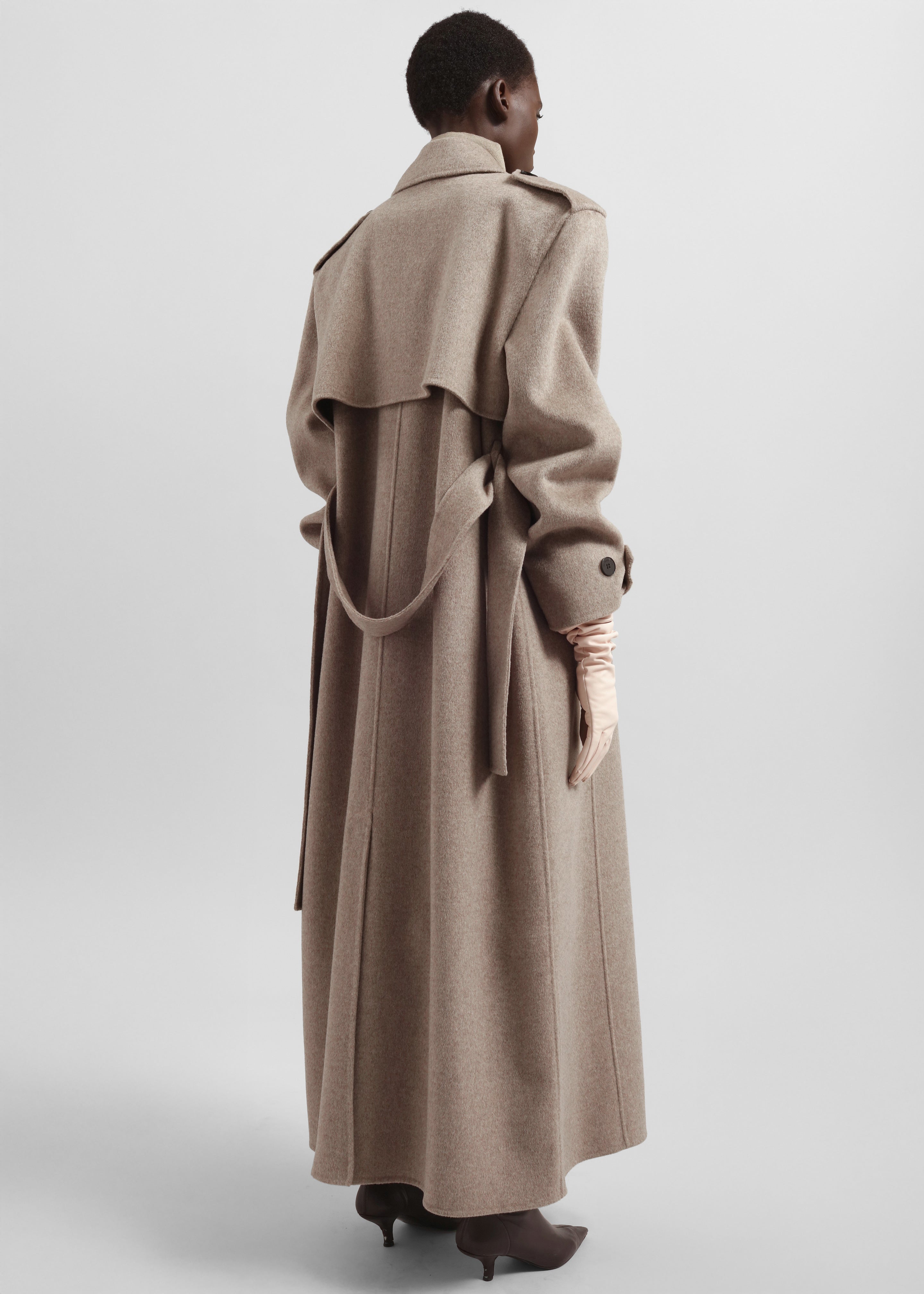 Nikola Padded Trench Coat - Taupe Melange - 6