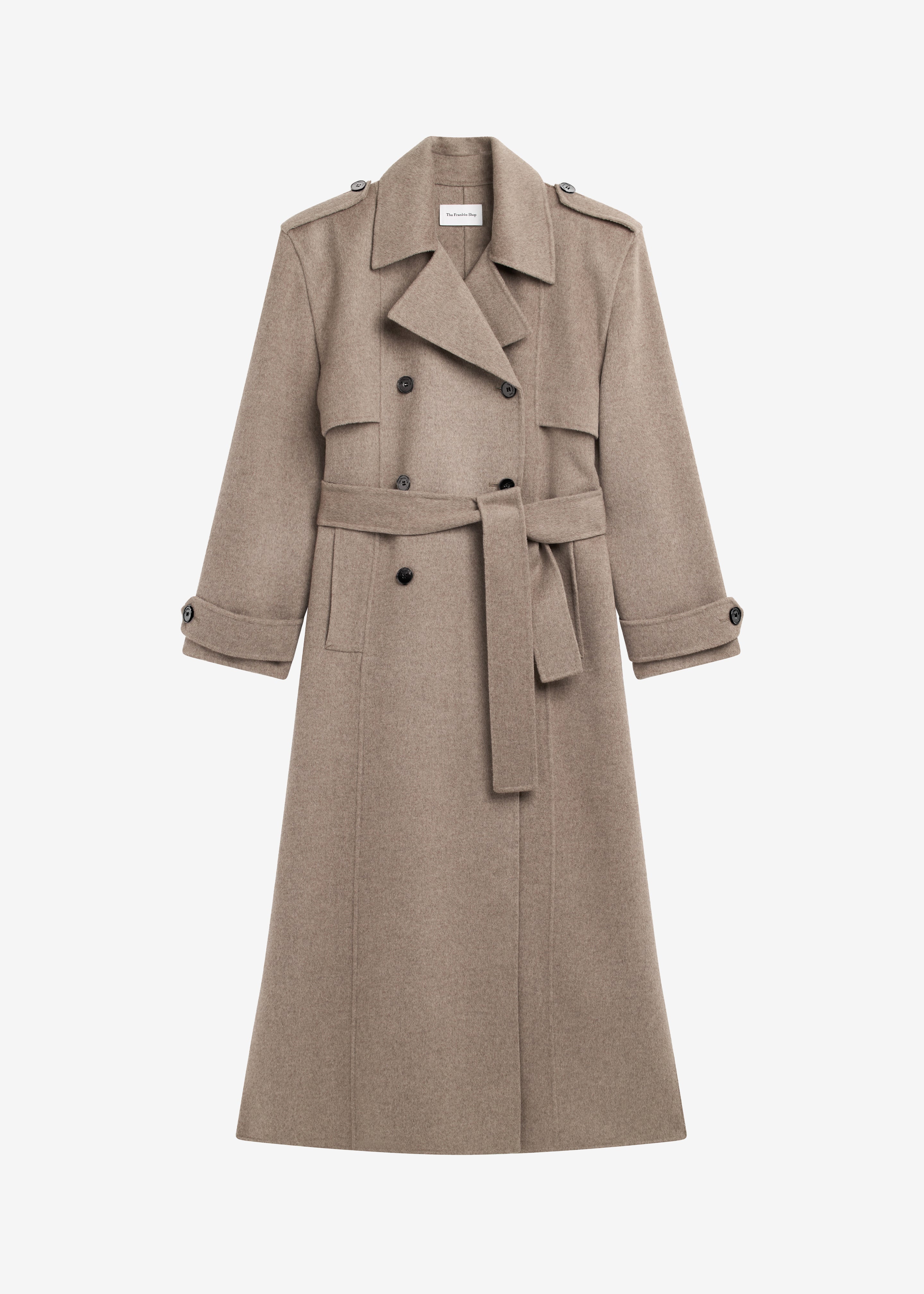 Nikola Padded Trench Coat - Taupe Melange – The Frankie Shop