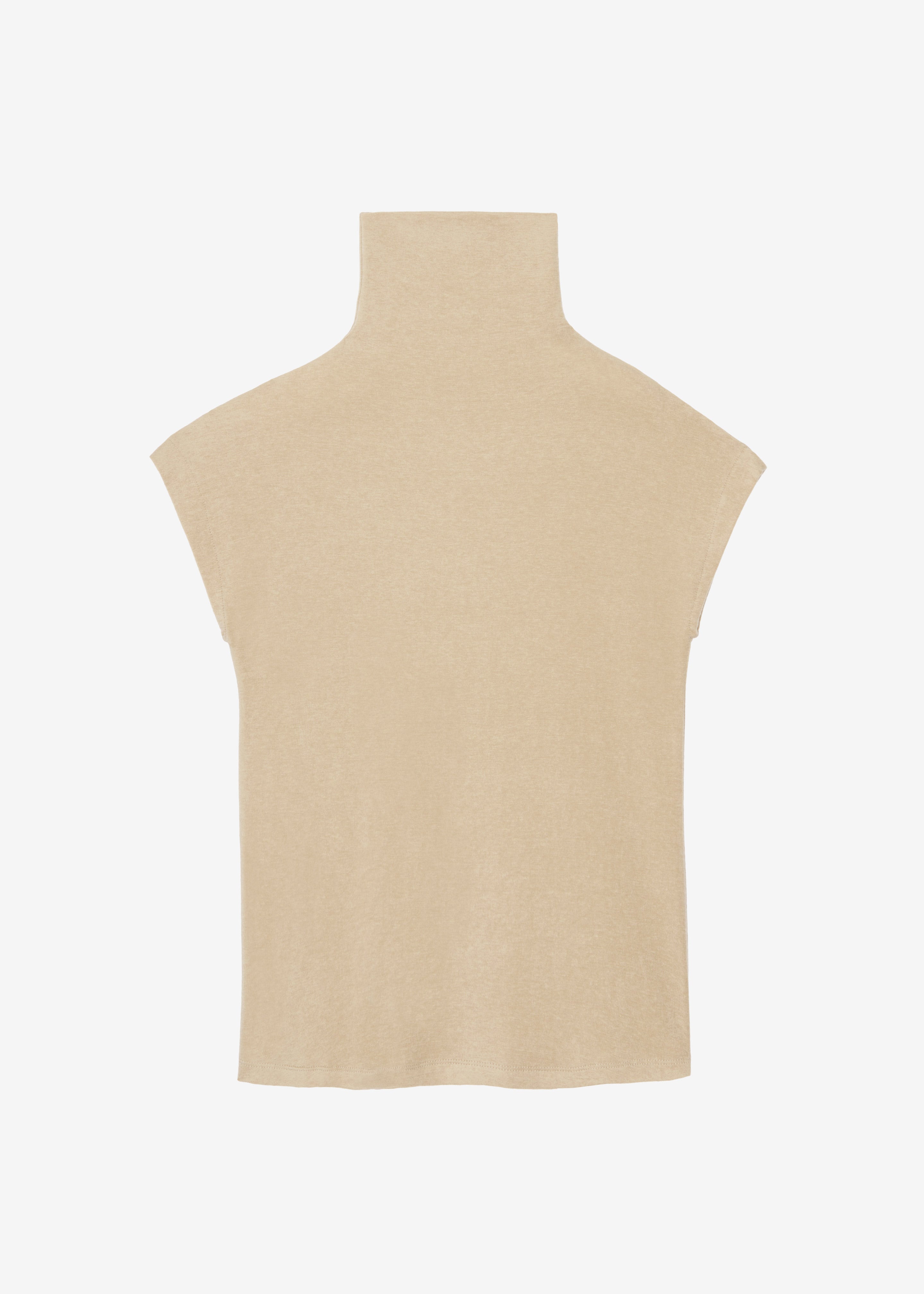 Nile Turtleneck Top - Beige - 9