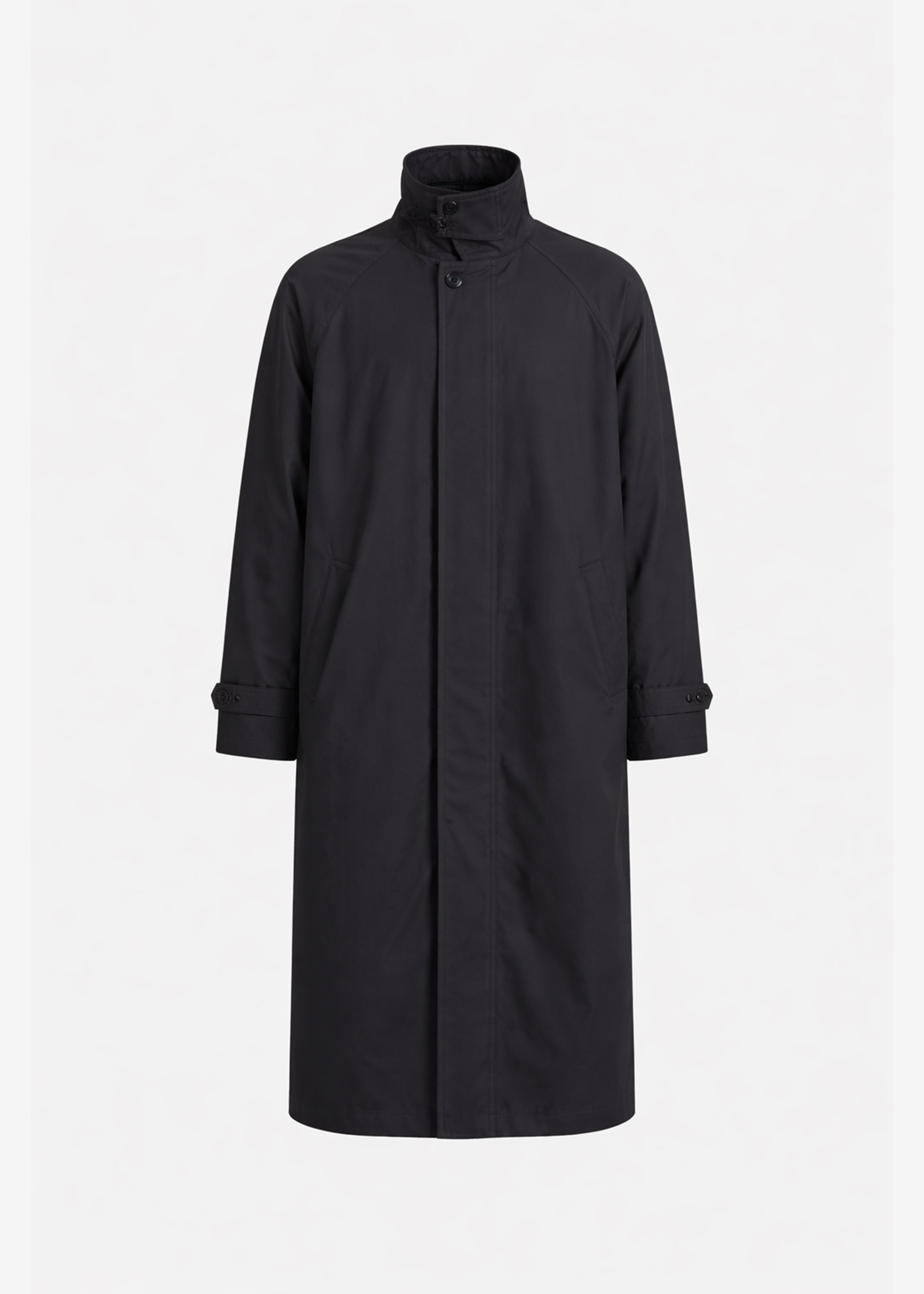 Nils Raglan Sleeve Trench Coat - Black - 9
