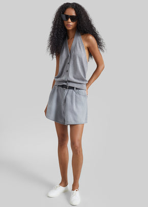 Nimi Knit Halter Top - Grey