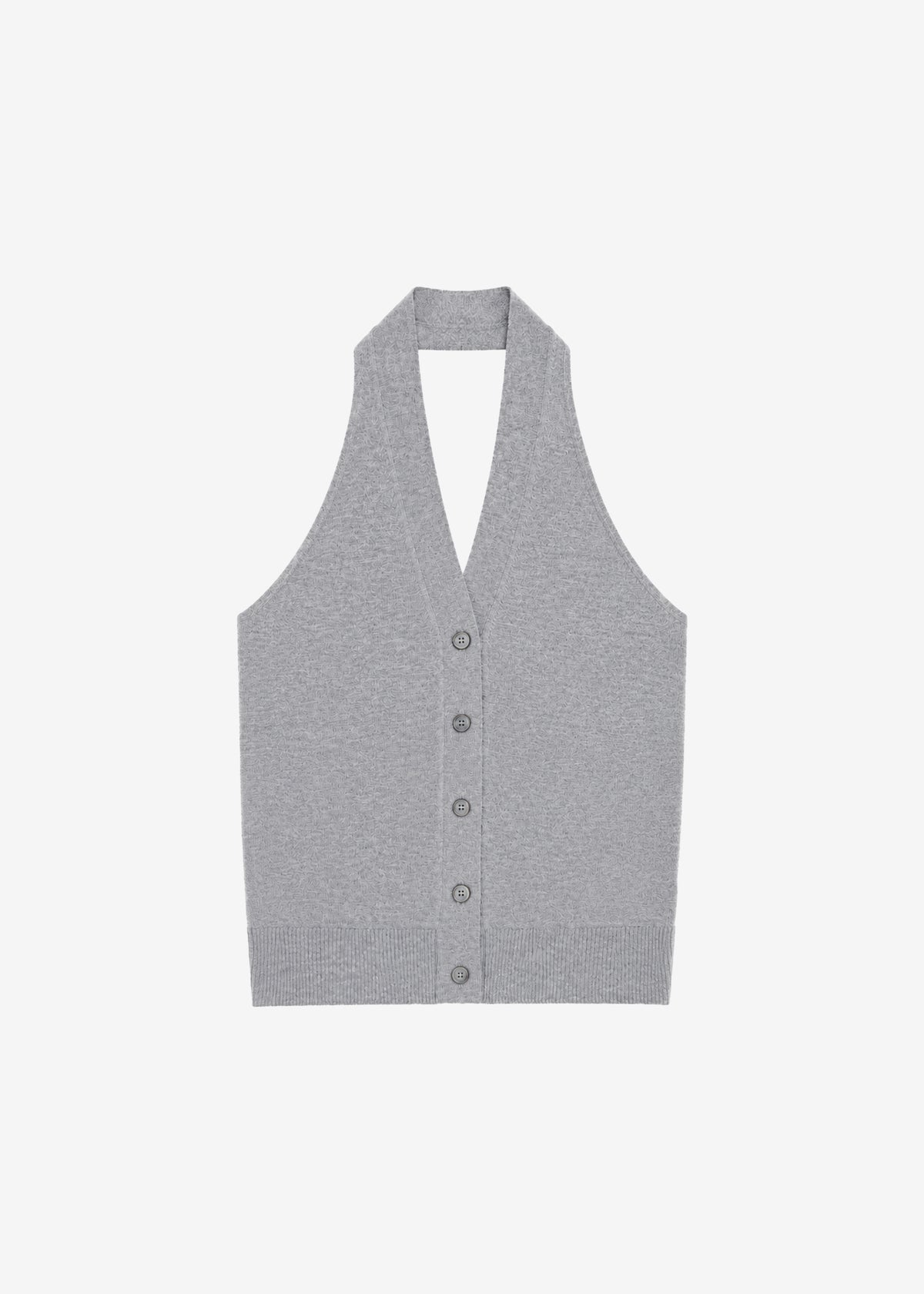 Nimi Knit Halter Top - Grey - 7
