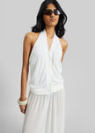 Nimi Knit Halter Top - White