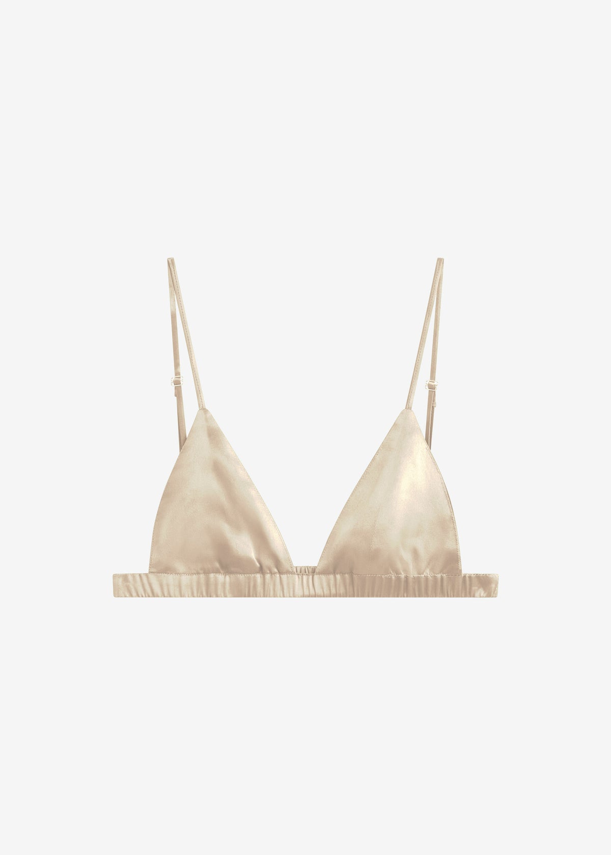 Nina Silk Bralette - Champagne - 6