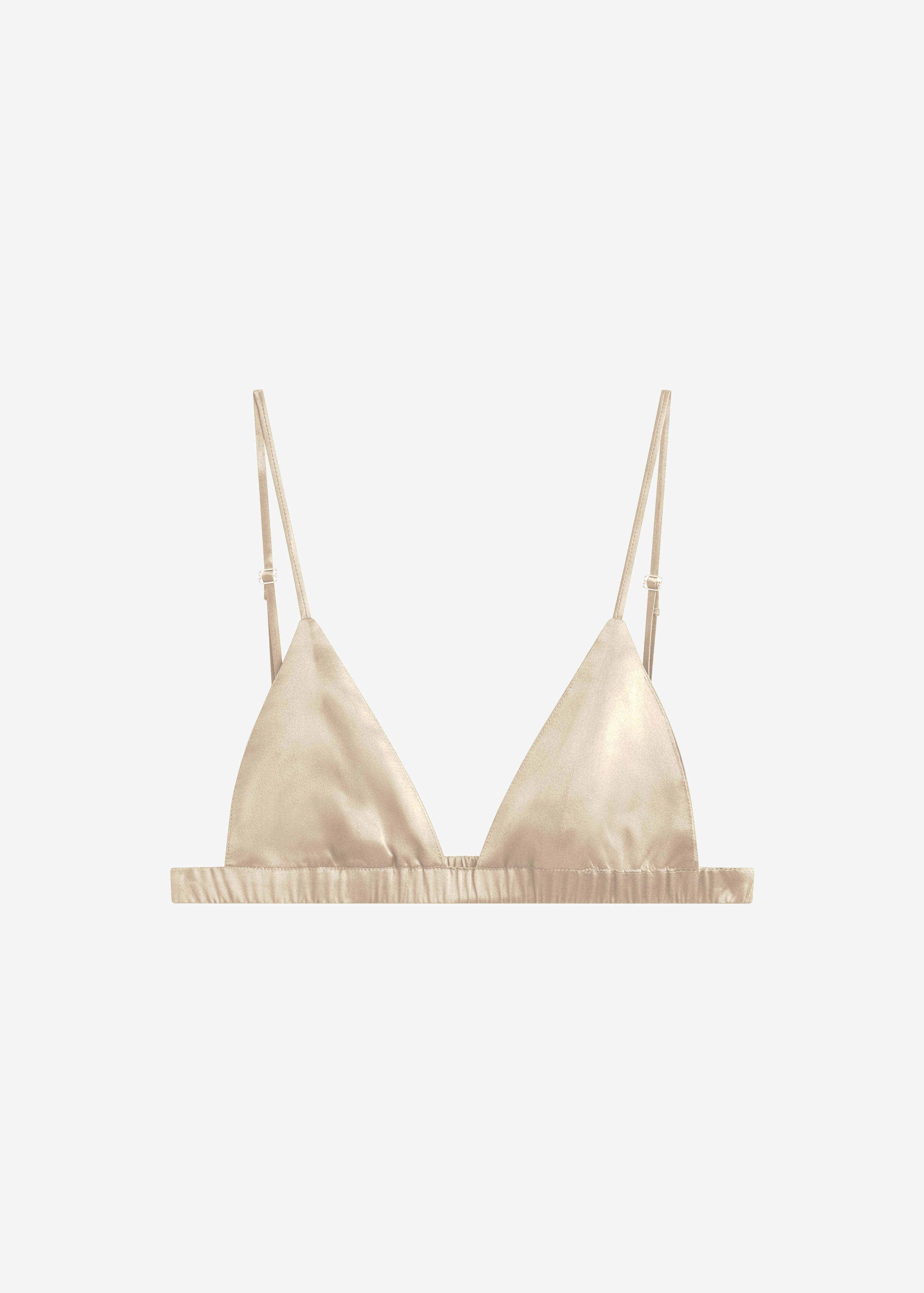 Nina Silk Bralette - Champagne - 6