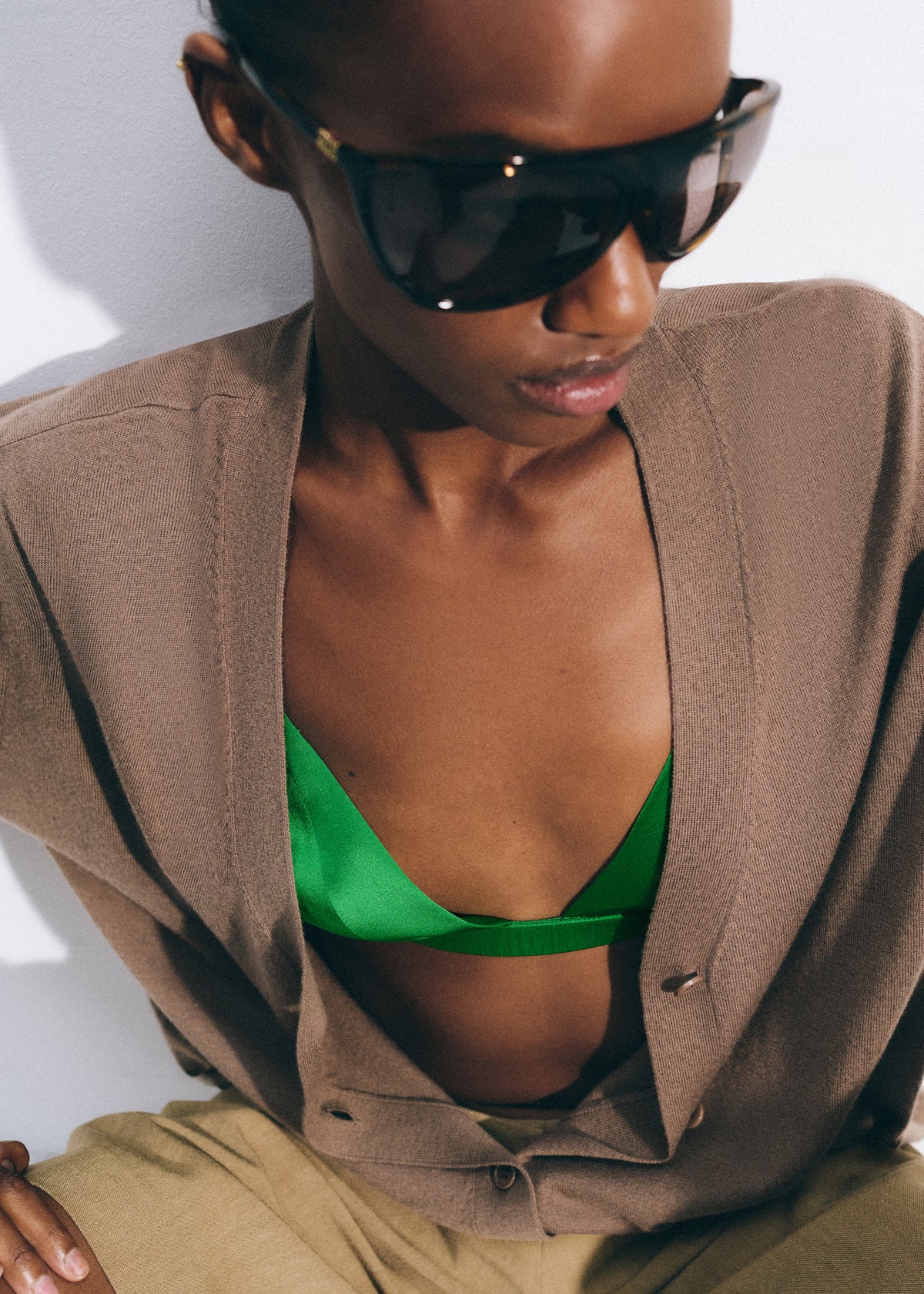 Nina Silk Bralette - Kelly Green - 6