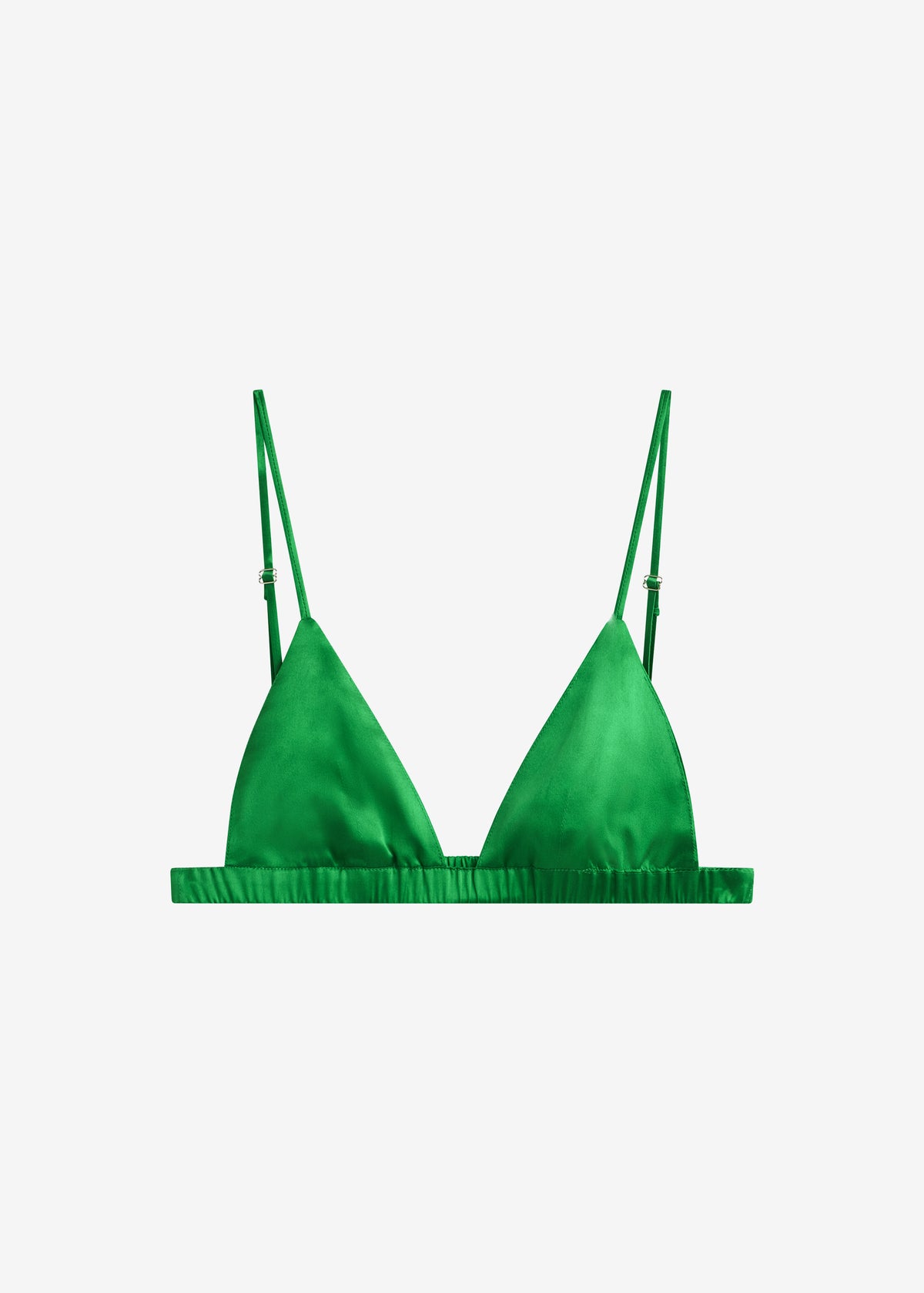 Nina Silk Bralette - Kelly Green - 12