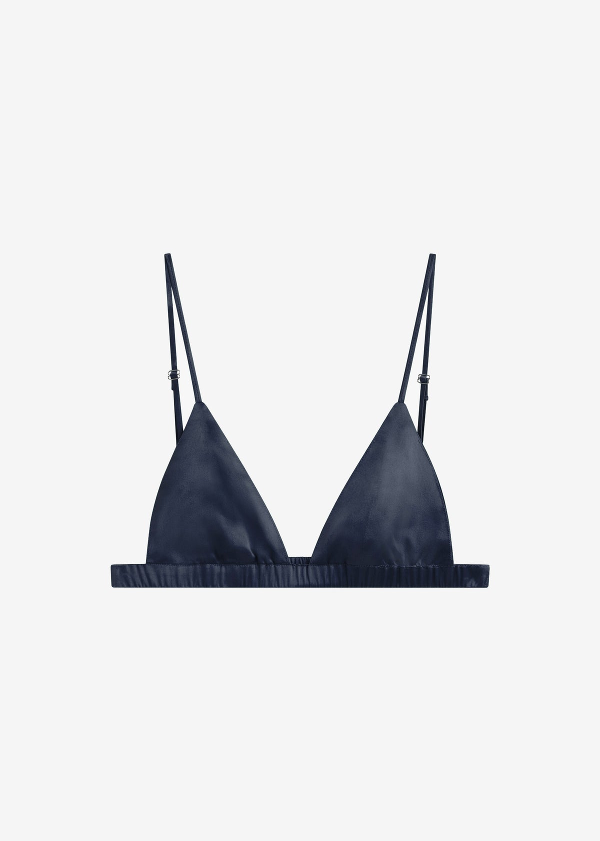 Nina Silk Bralette - Navy - 6