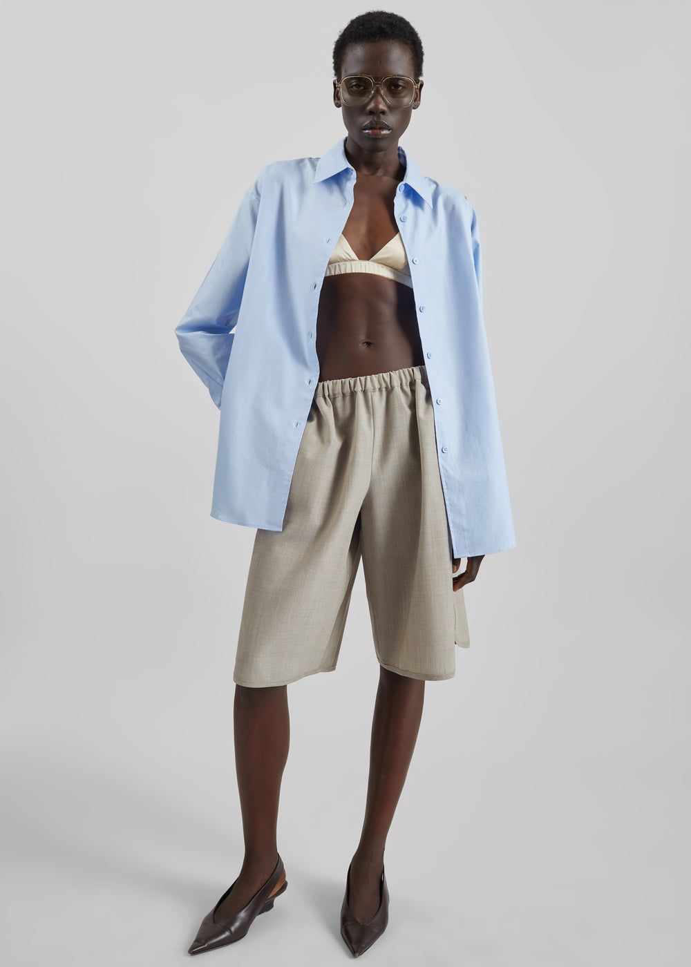 Nina Silk Bralette - Champagne