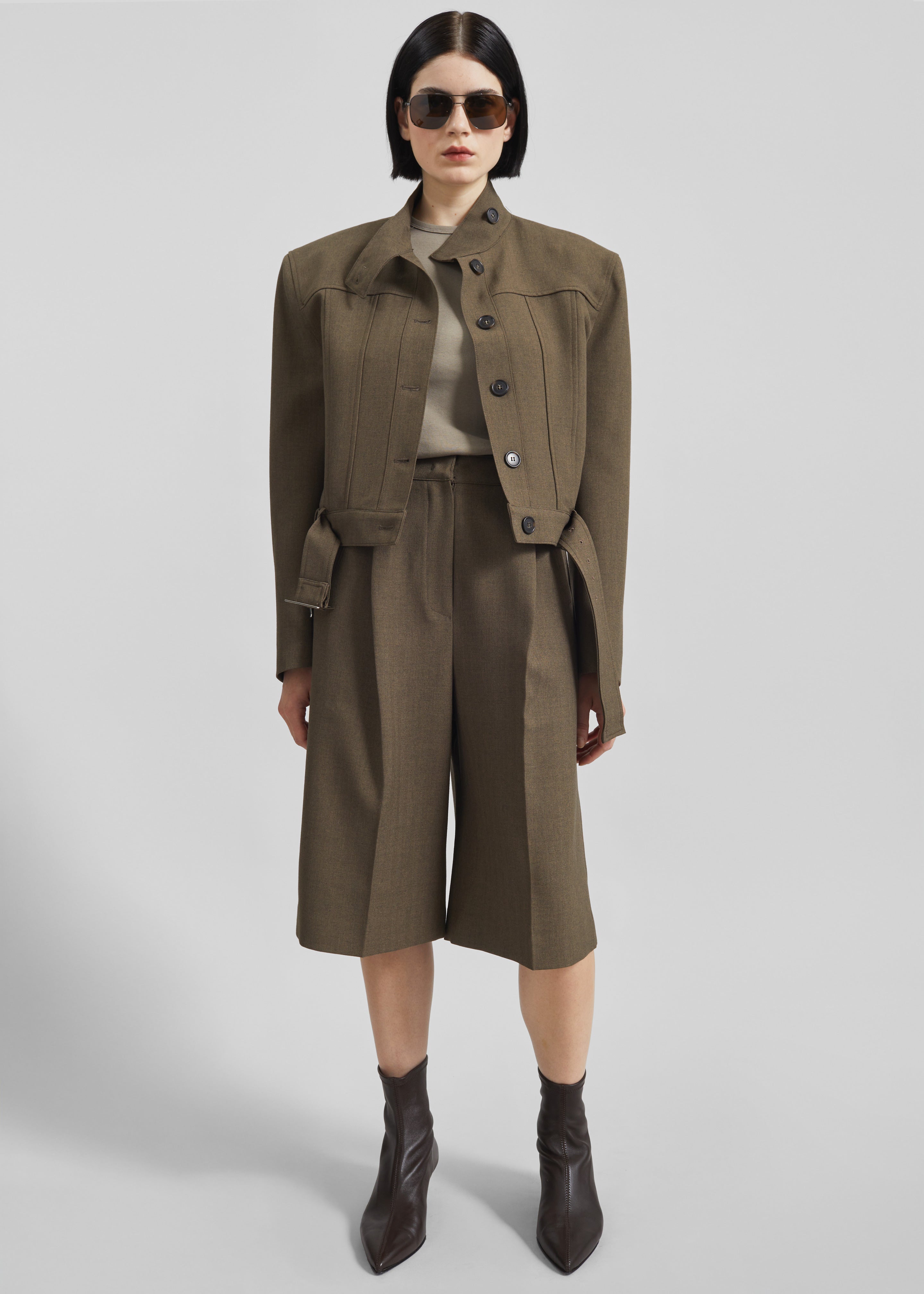 Ninove Bermuda Shorts - Olive Brown - 3