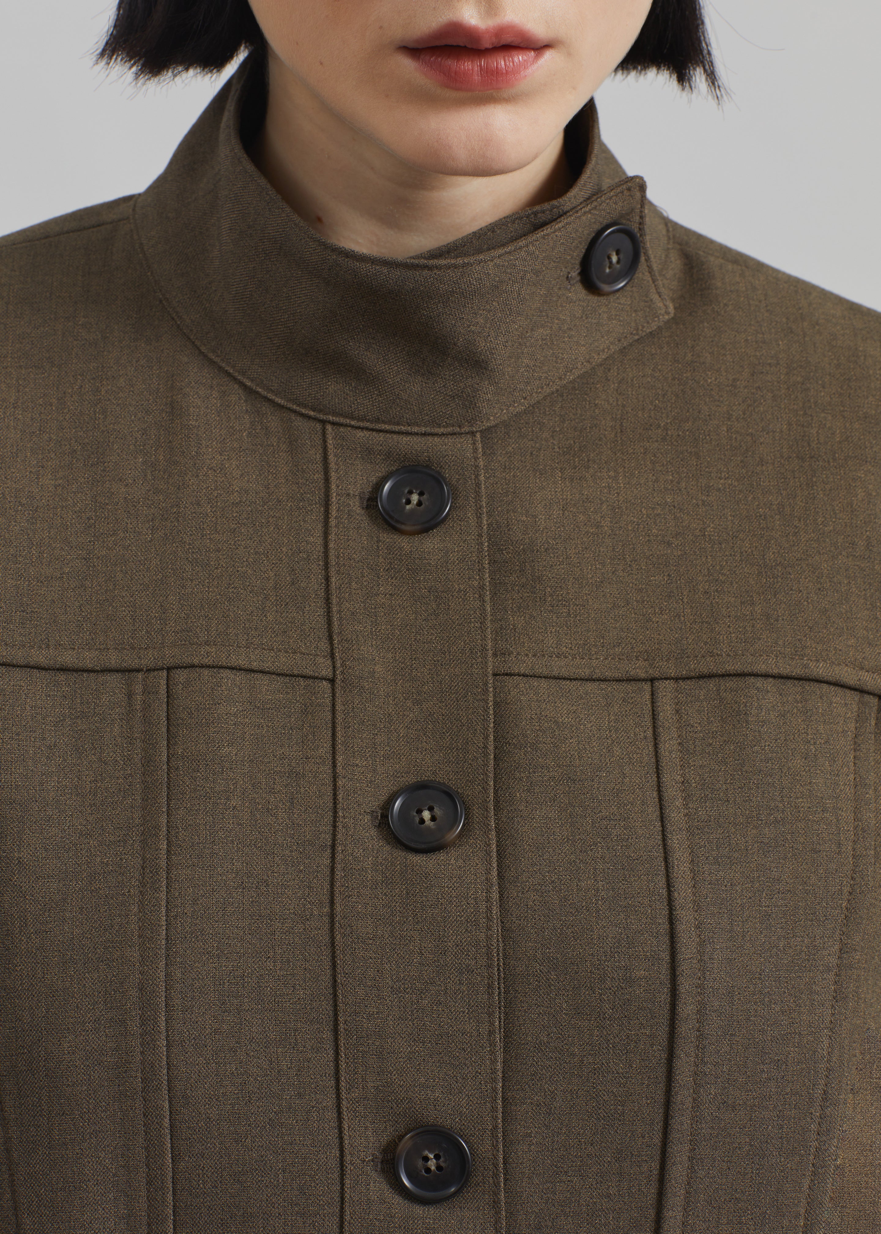 Ninove Padded Jacket - Olive Brown - 4
