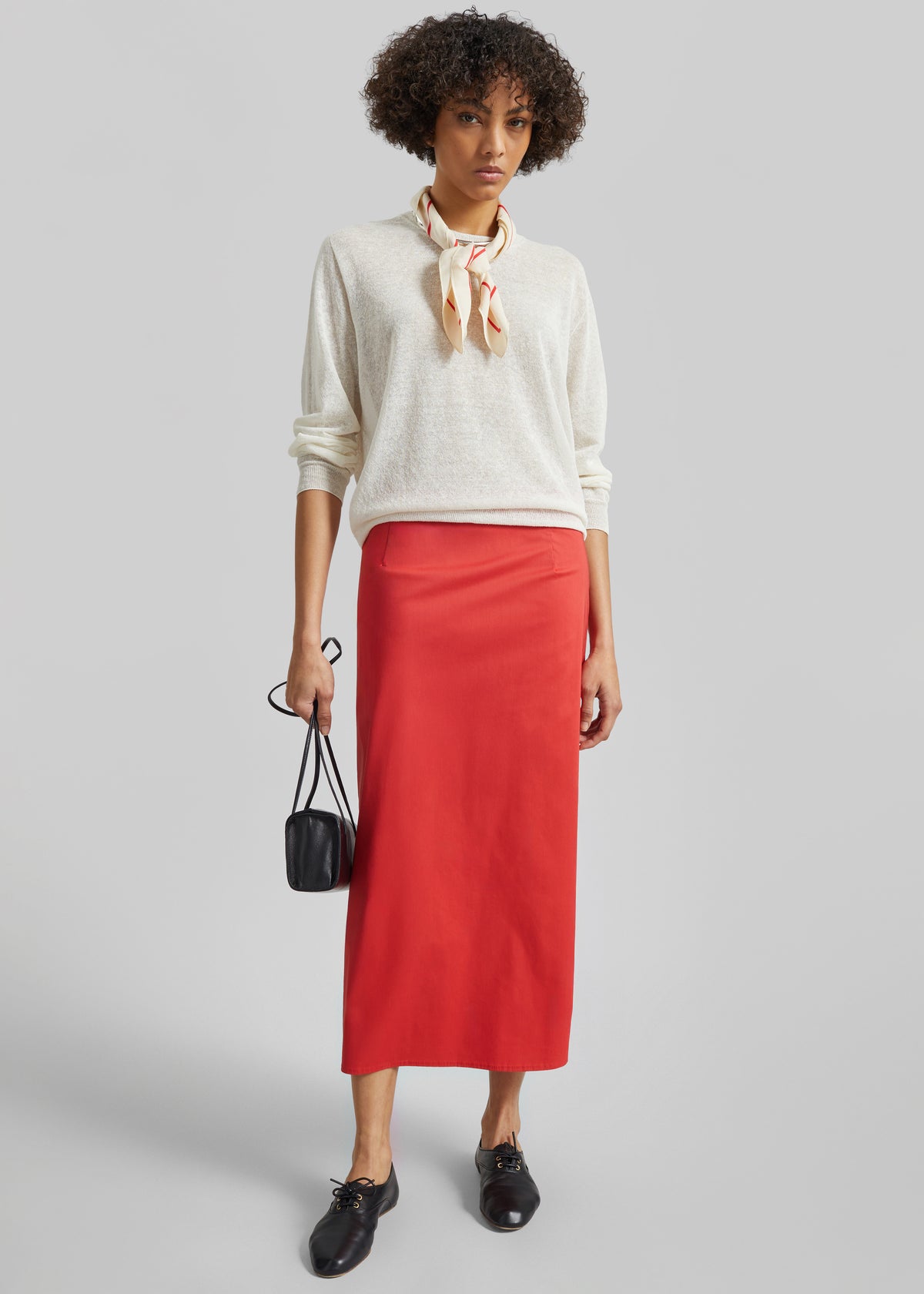 Nisa Midi Skirt - Red - 5