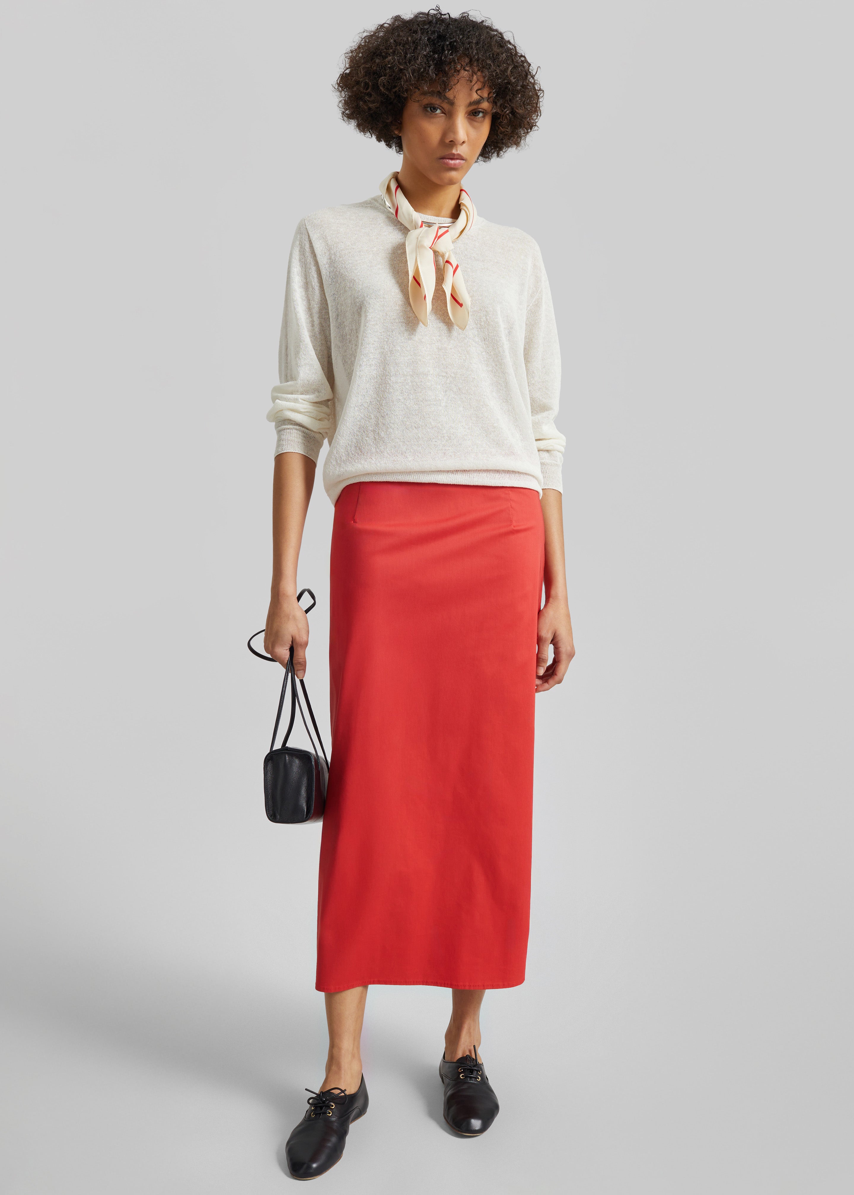 Nisa Midi Skirt - Red - 5