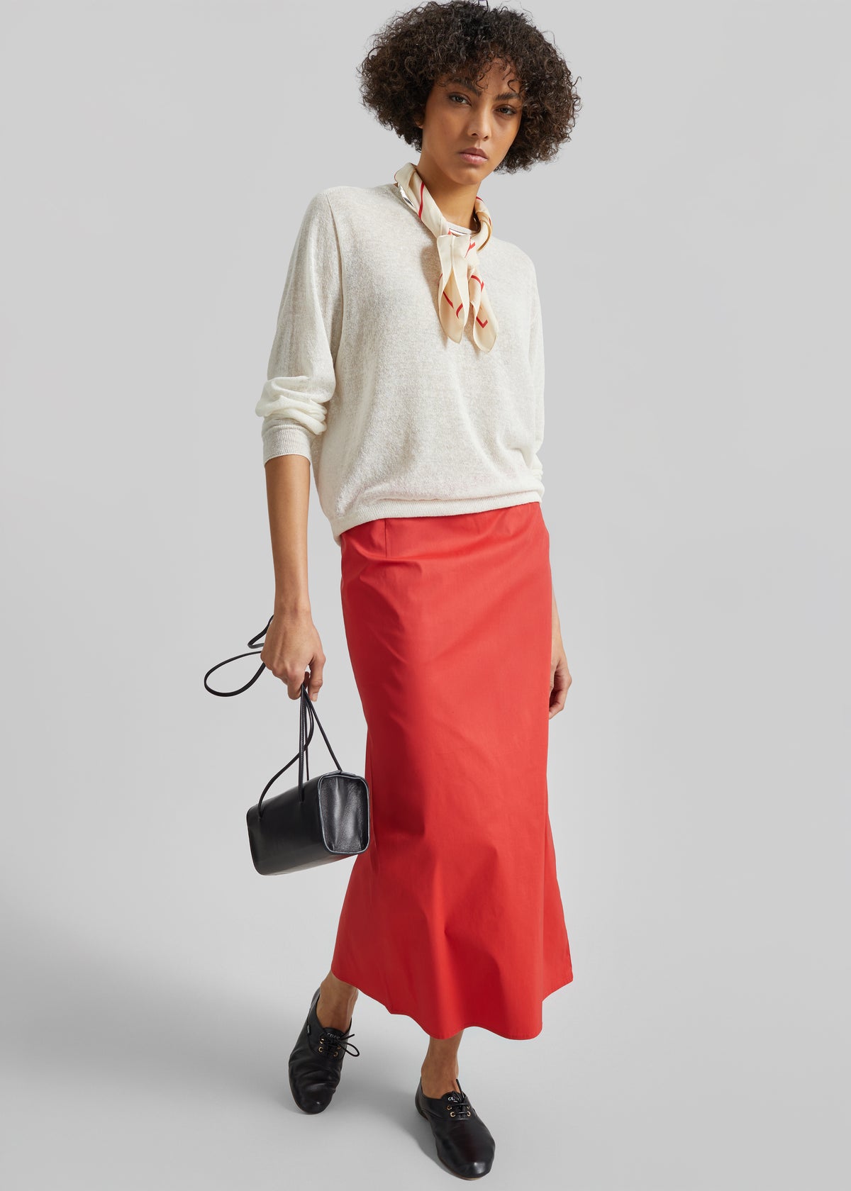 Nisa Midi Skirt - Red - 6