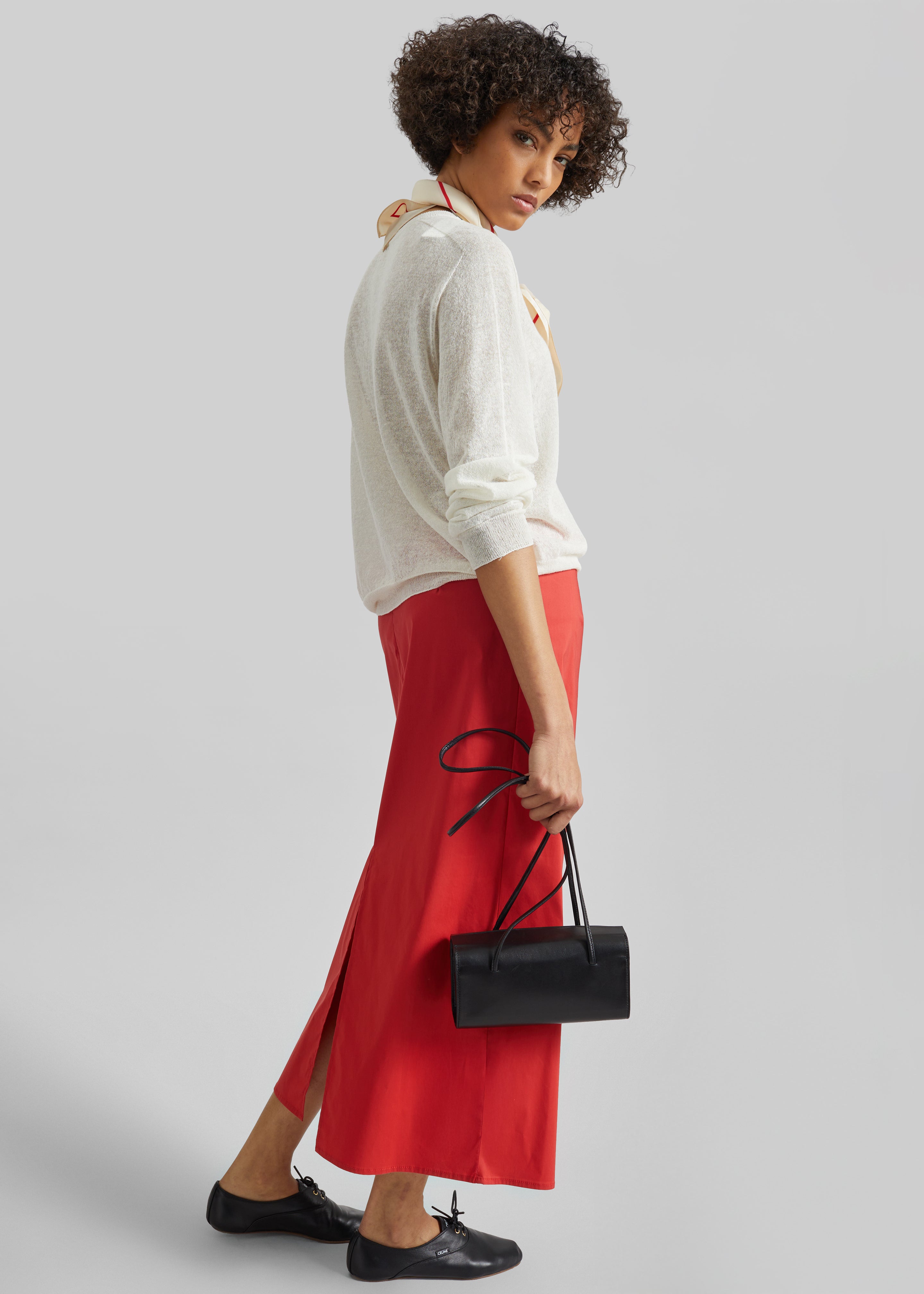 Nisa Midi Skirt - Red - 7