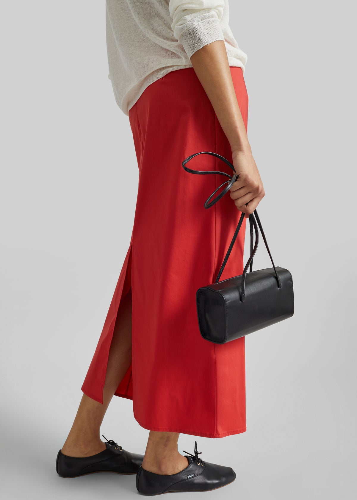 Nisa Midi Skirt - Red - 3