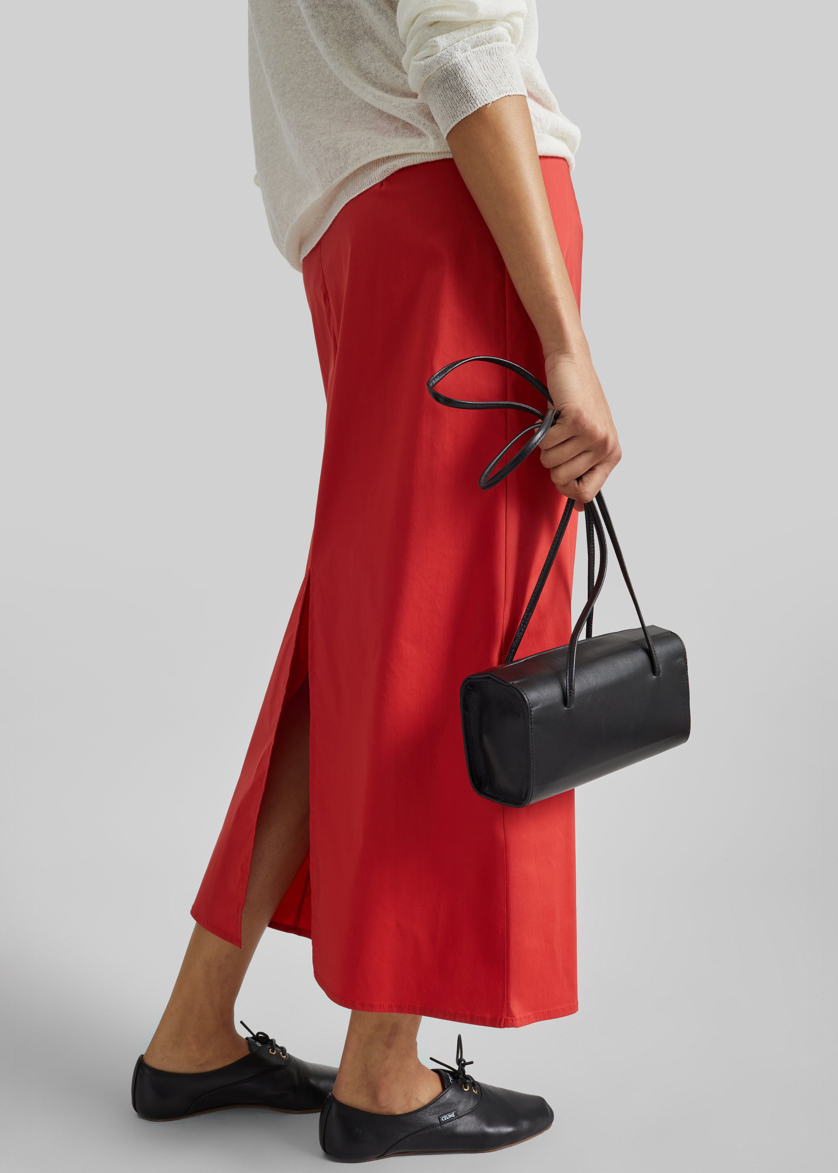 Nisa Midi Skirt - Red - 3