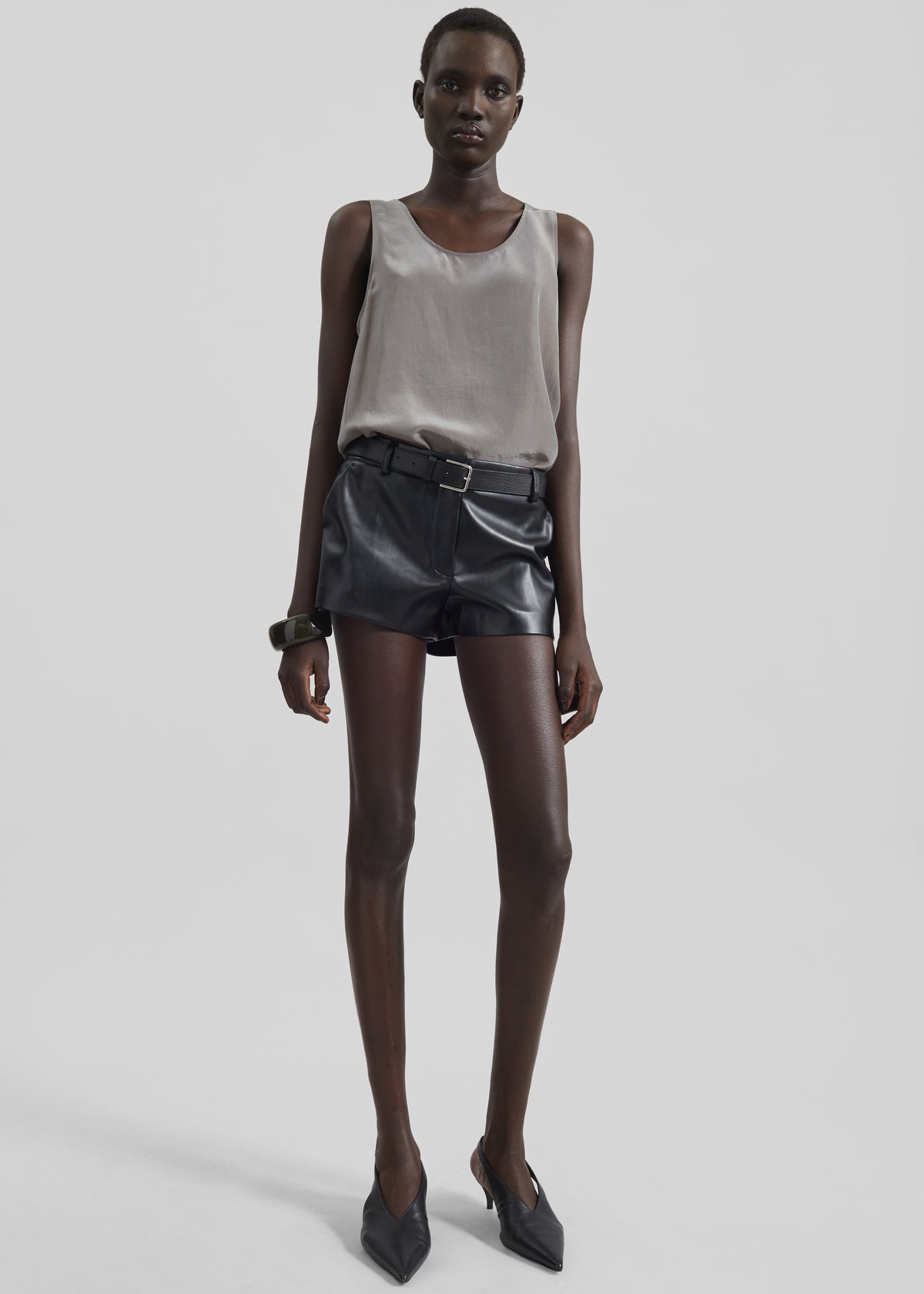 Nivee Lustrous Boxy Tank - Dark Taupe - 8