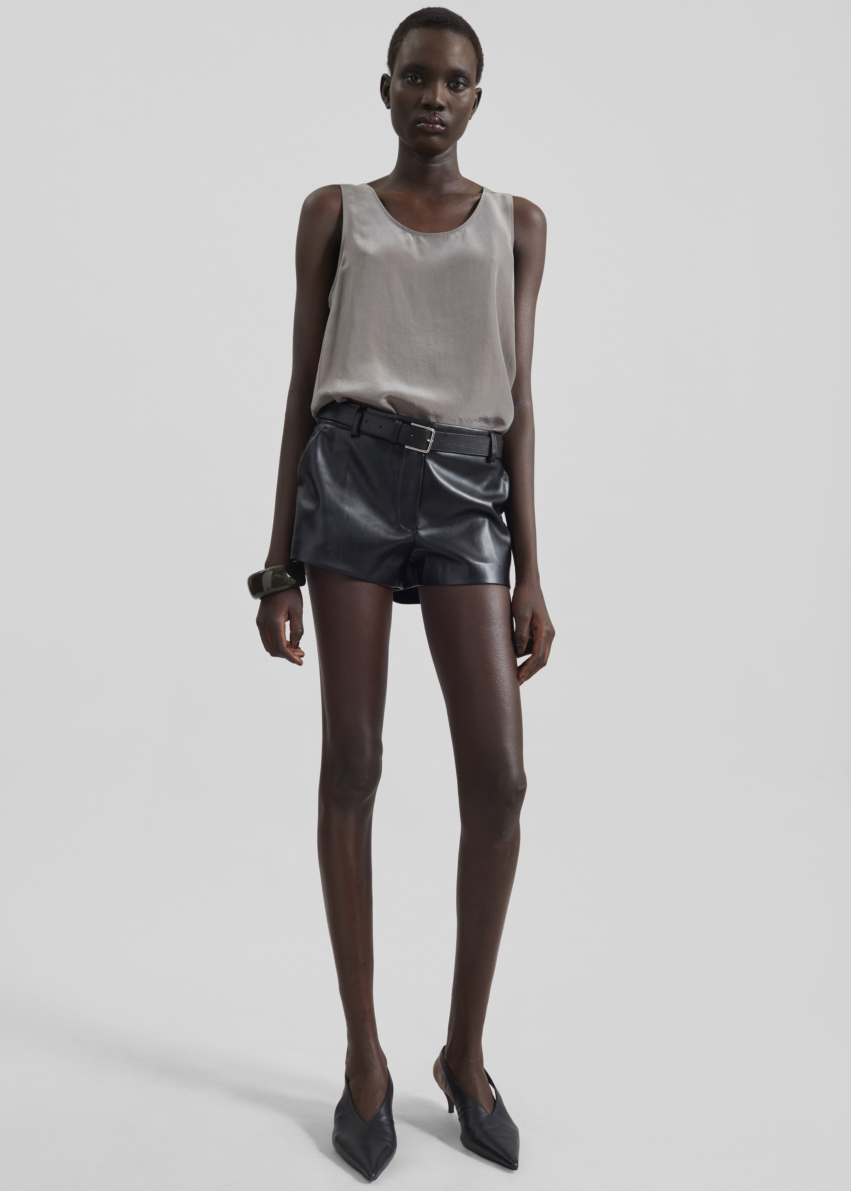 Nivee Lustrous Boxy Tank - Dark Taupe - 8