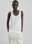 Nivee Lustrous Boxy Tank - Ivory