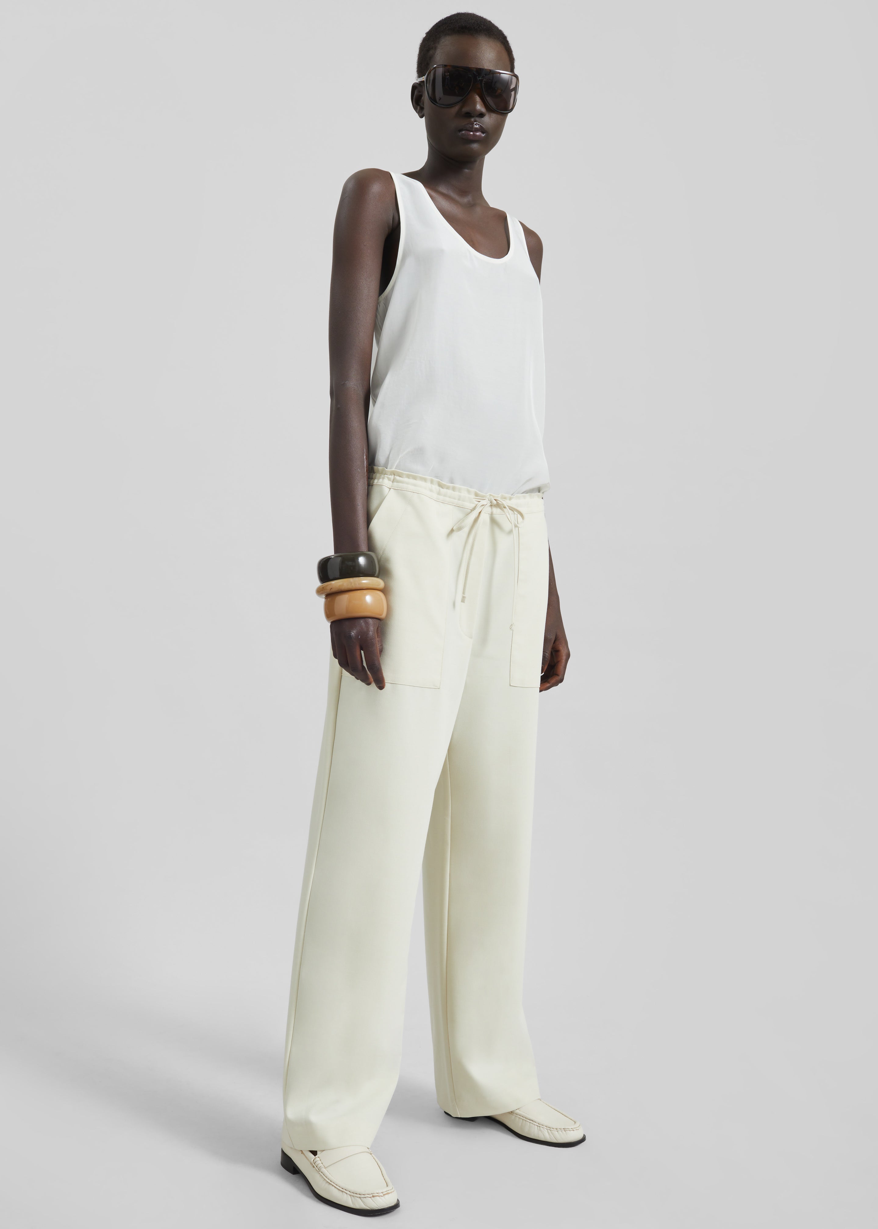 Nivee Lustrous Boxy Tank - Ivory - 5