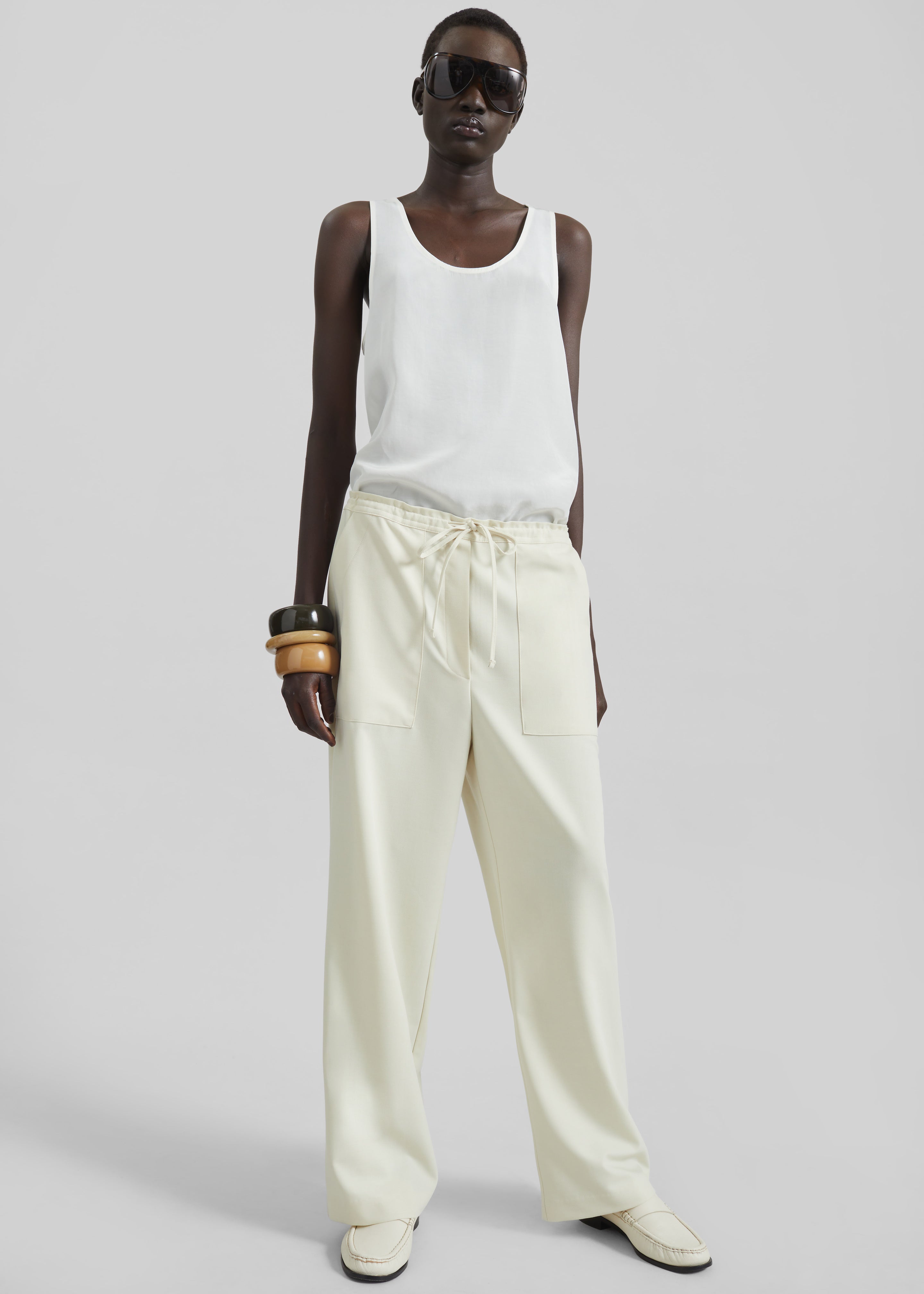 Nivee Lustrous Boxy Tank - Ivory - 6