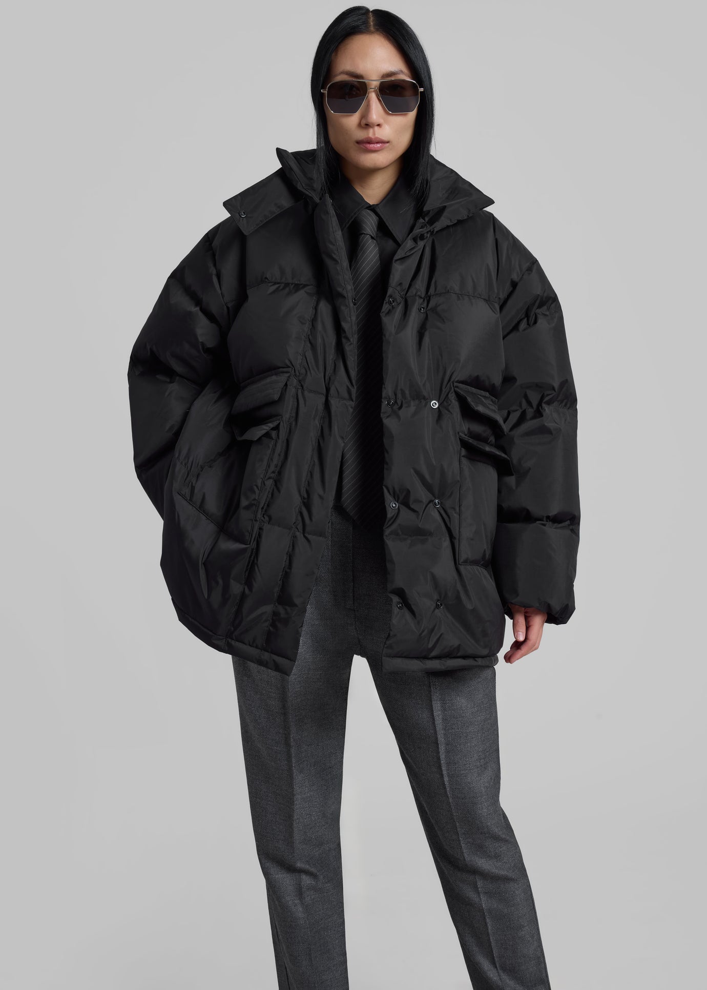 Nixa Puffer Jacket - Black - 1