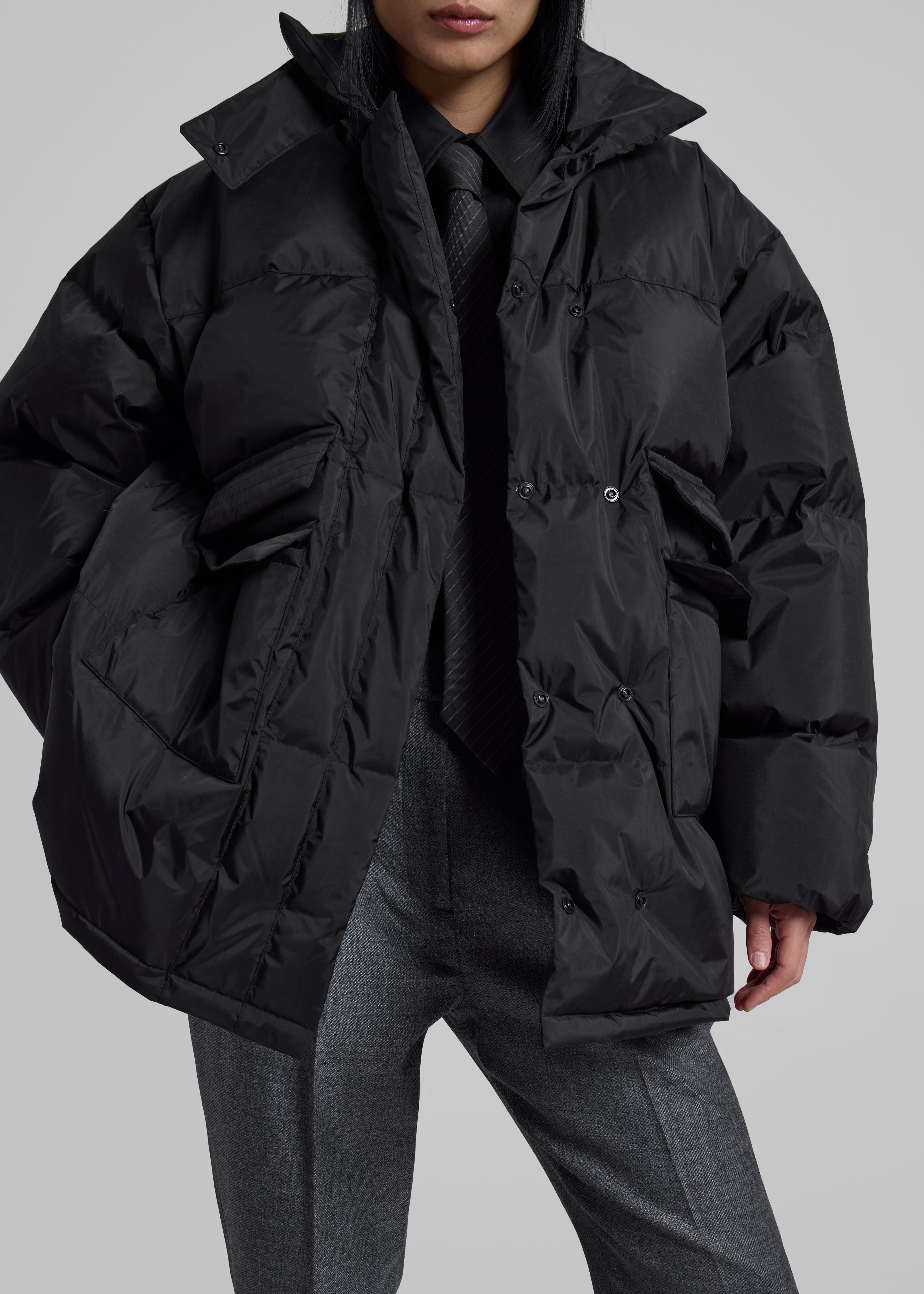 Nixa Puffer Jacket - Black - 3