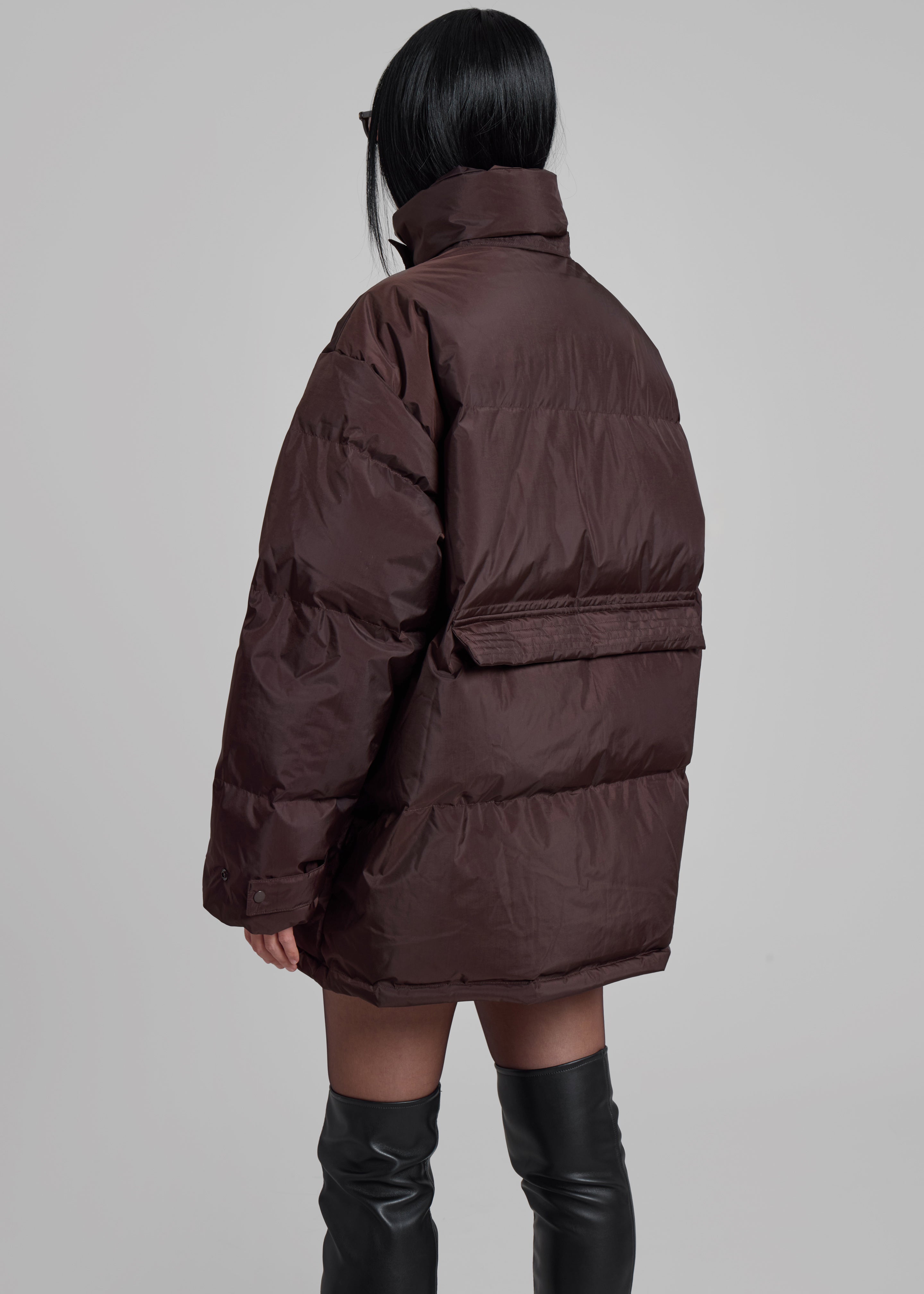 Nixa Puffer Jacket - Brown - 9