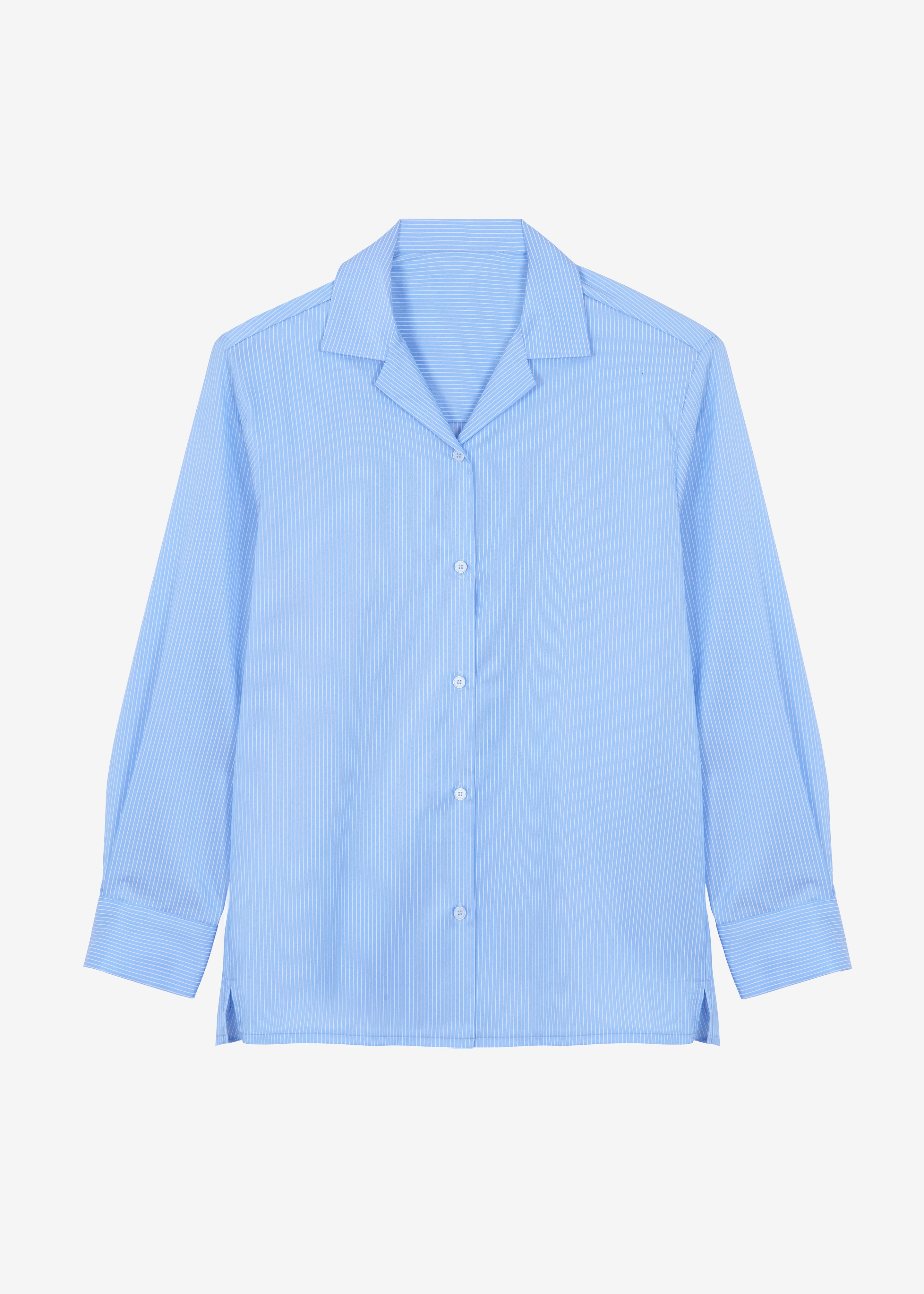 Noah Padded Button Up Shirt - Blue Pinstripe - 11