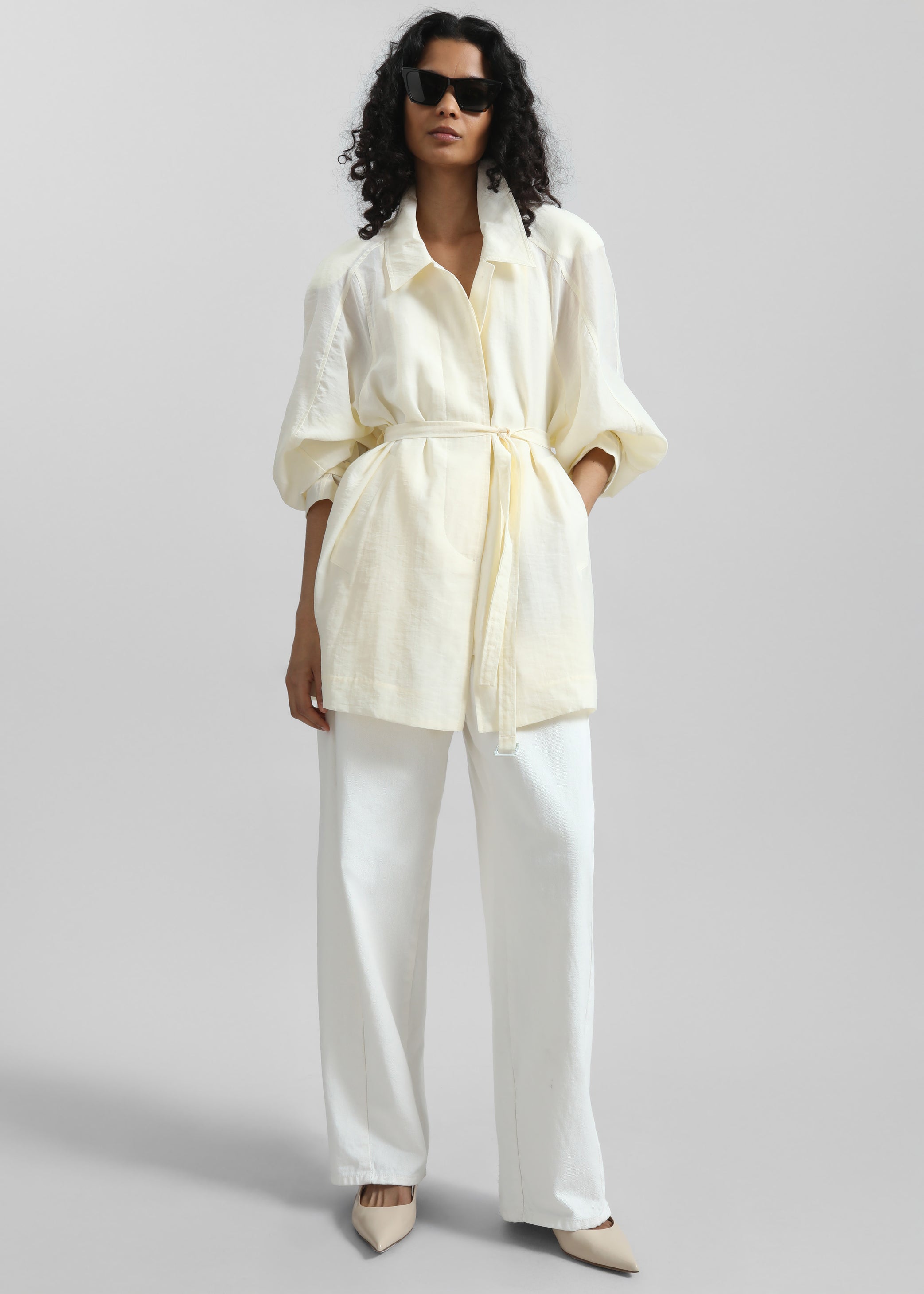 Shop the look image for Noema Sheer Light Jacket - Ivory