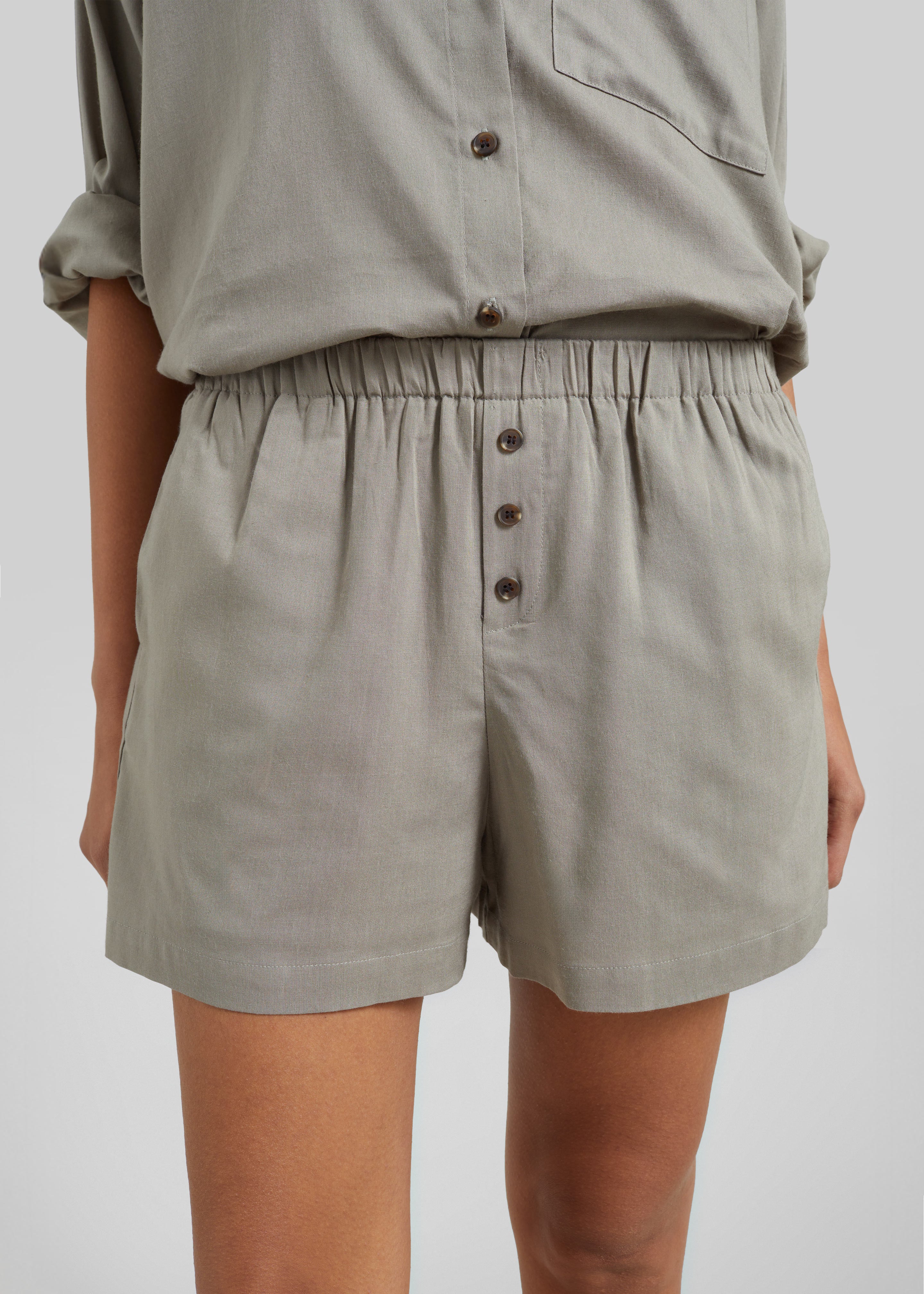 Noja Fluid Boxer Shorts - Pale Olive - 3