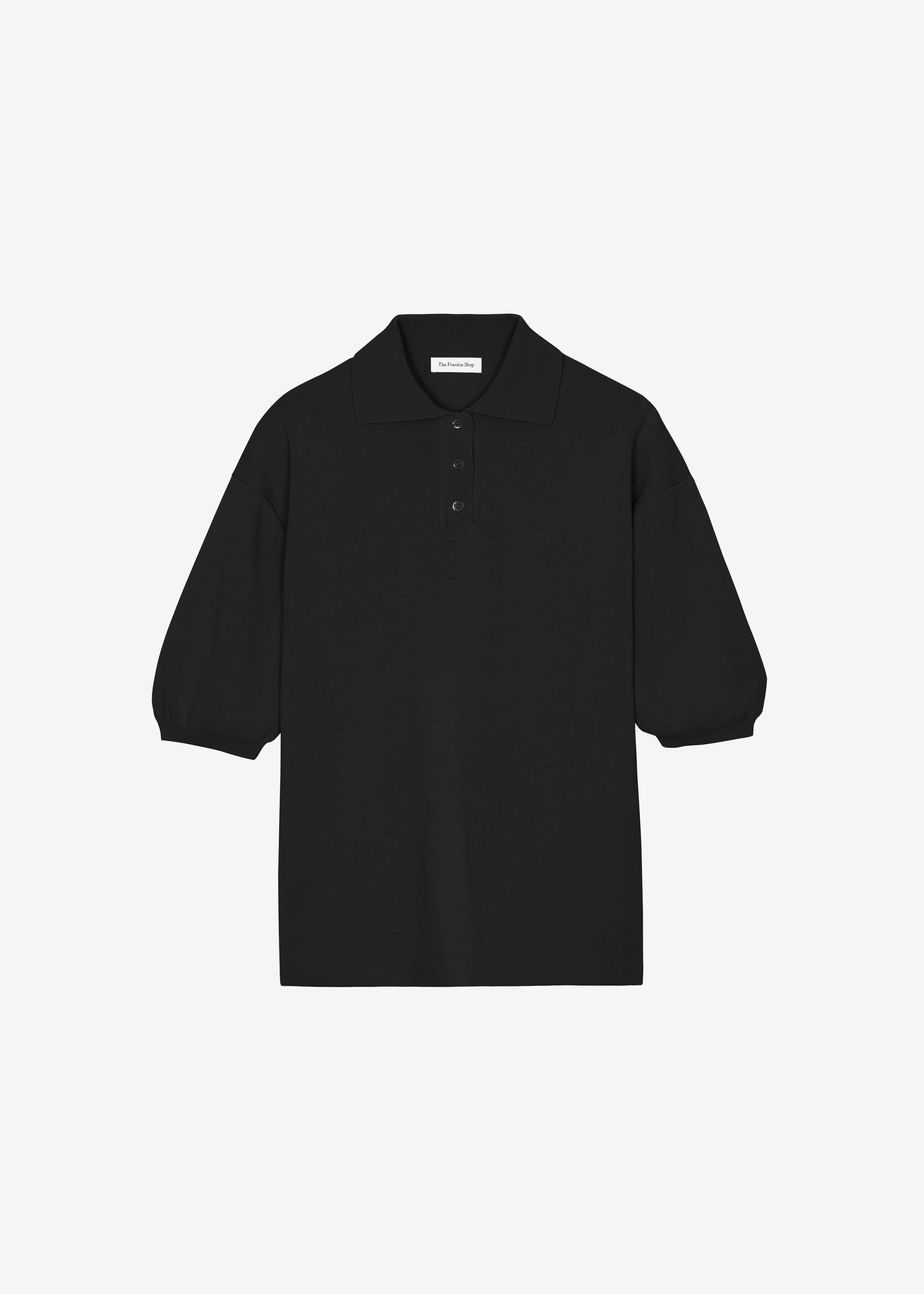 トップス wrapinknot wool POLO-SHIRT / BLACK Men's Extra-Fine Merino Knitted Polo Shirt in Black | Sunspel