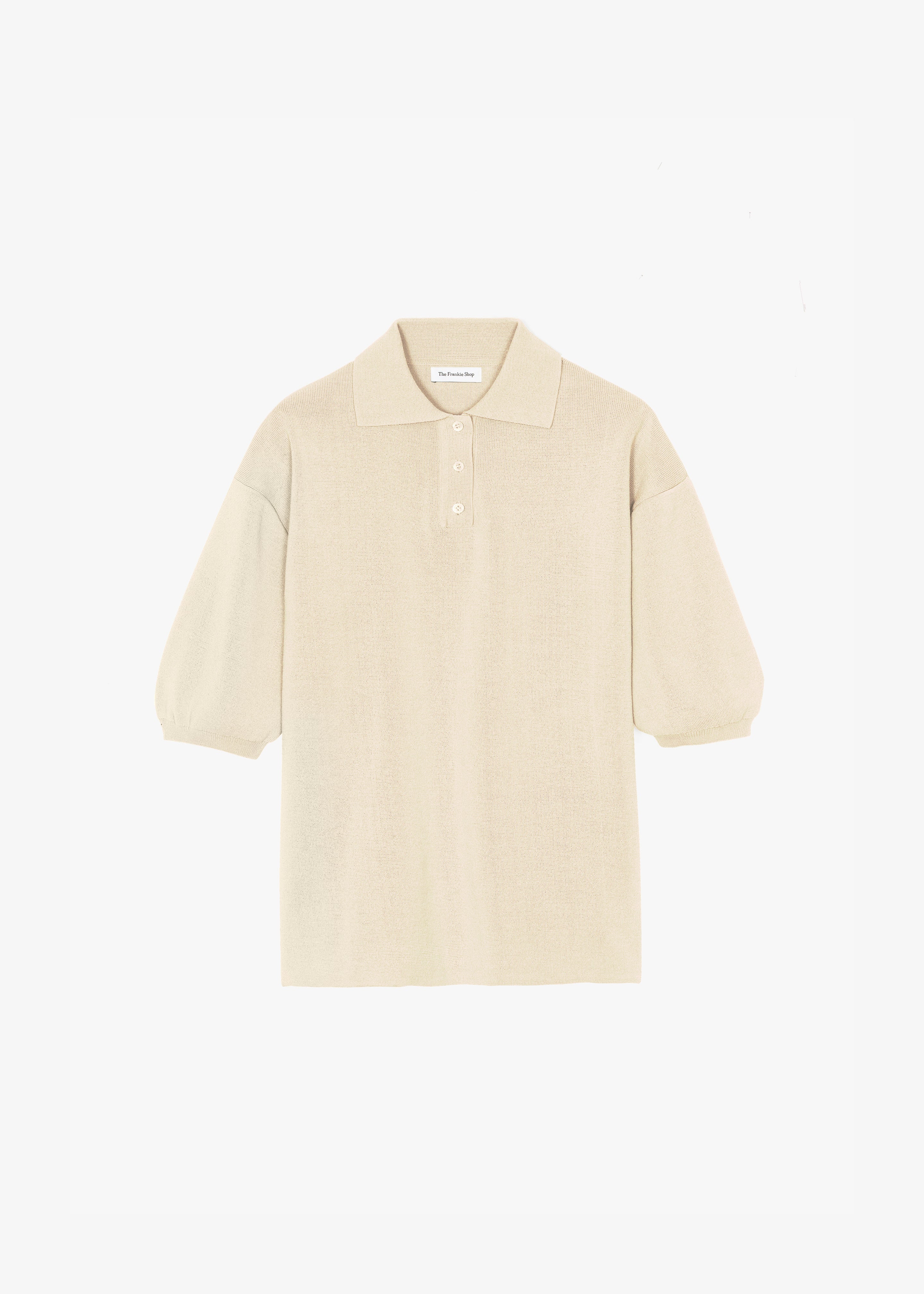 Nola Knit Polo Top - Cream – The Frankie Shop