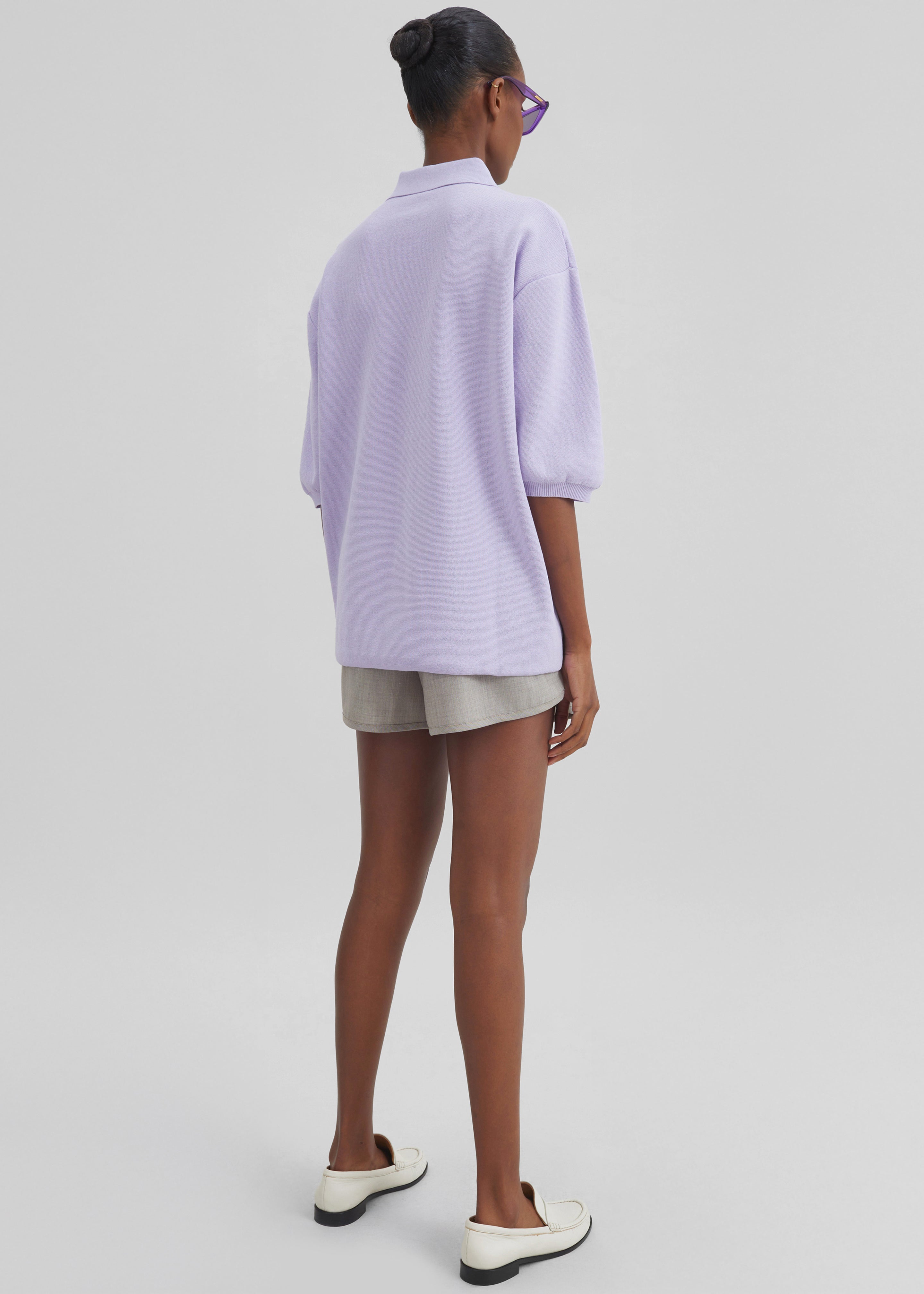 Nola Knit Polo Top - Lavender – The Frankie Shop