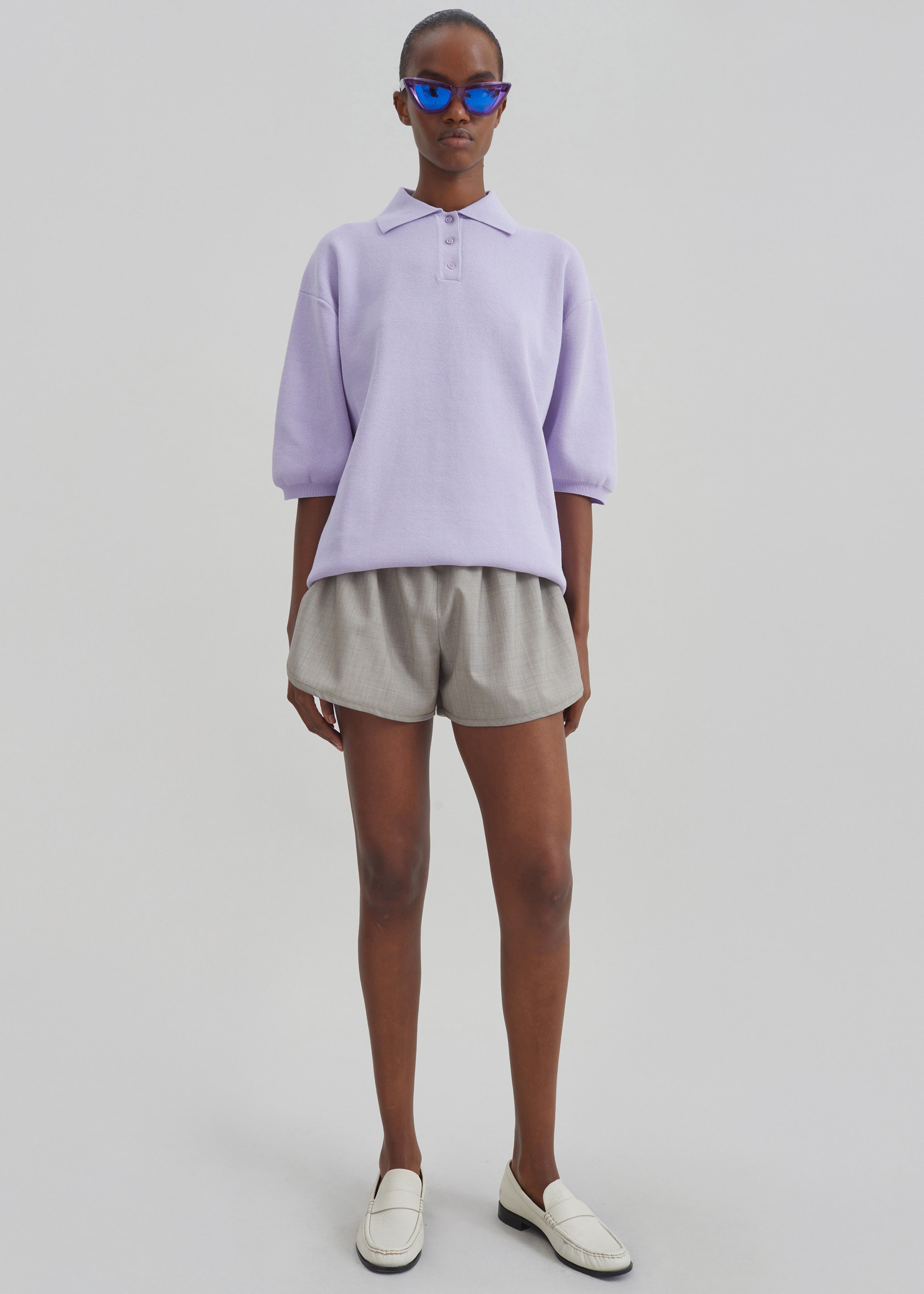 Nola Knit Polo Top - Cream – The Frankie Shop