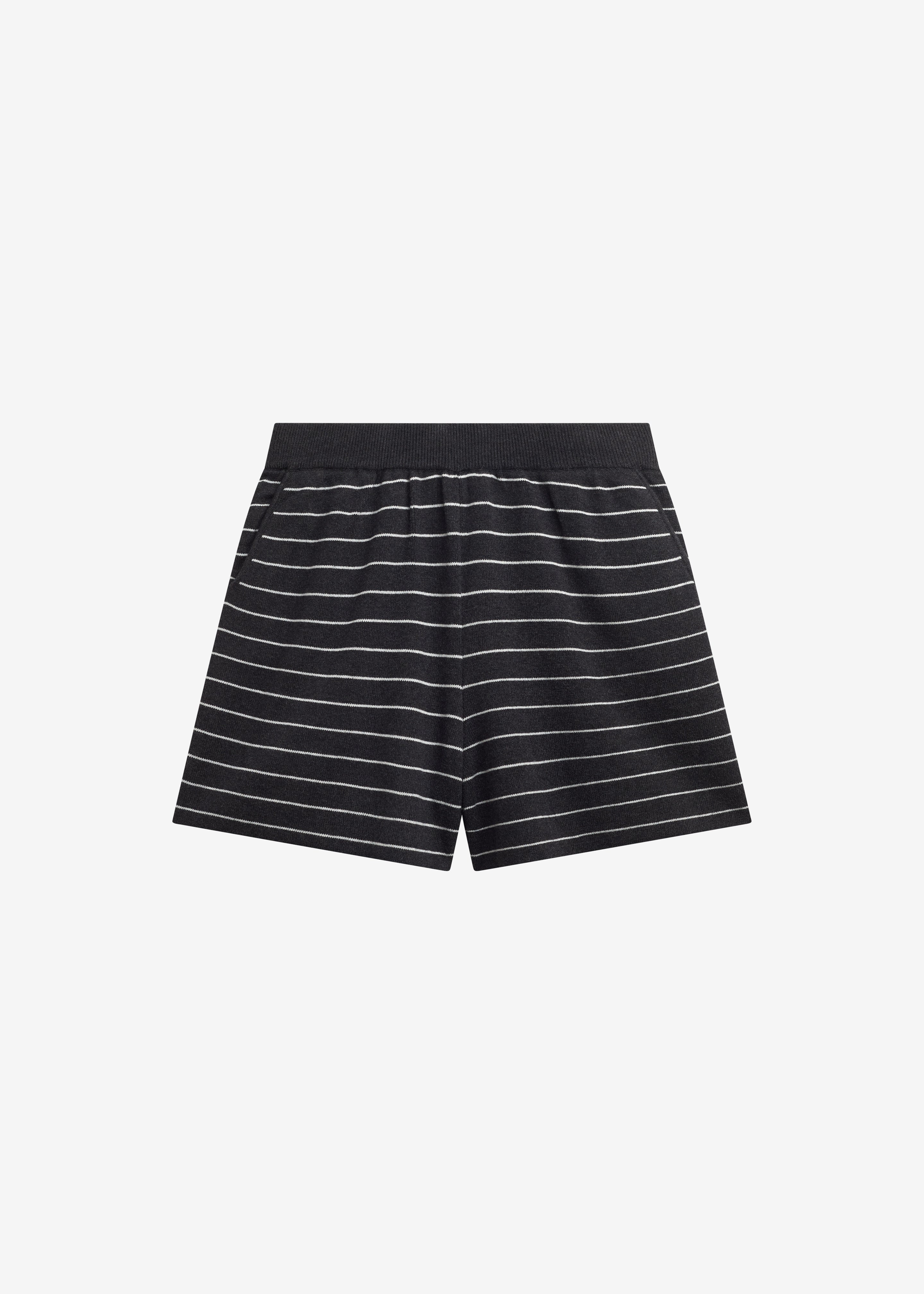 Nolma Knit Shorts - Grey/White Stripe - 8