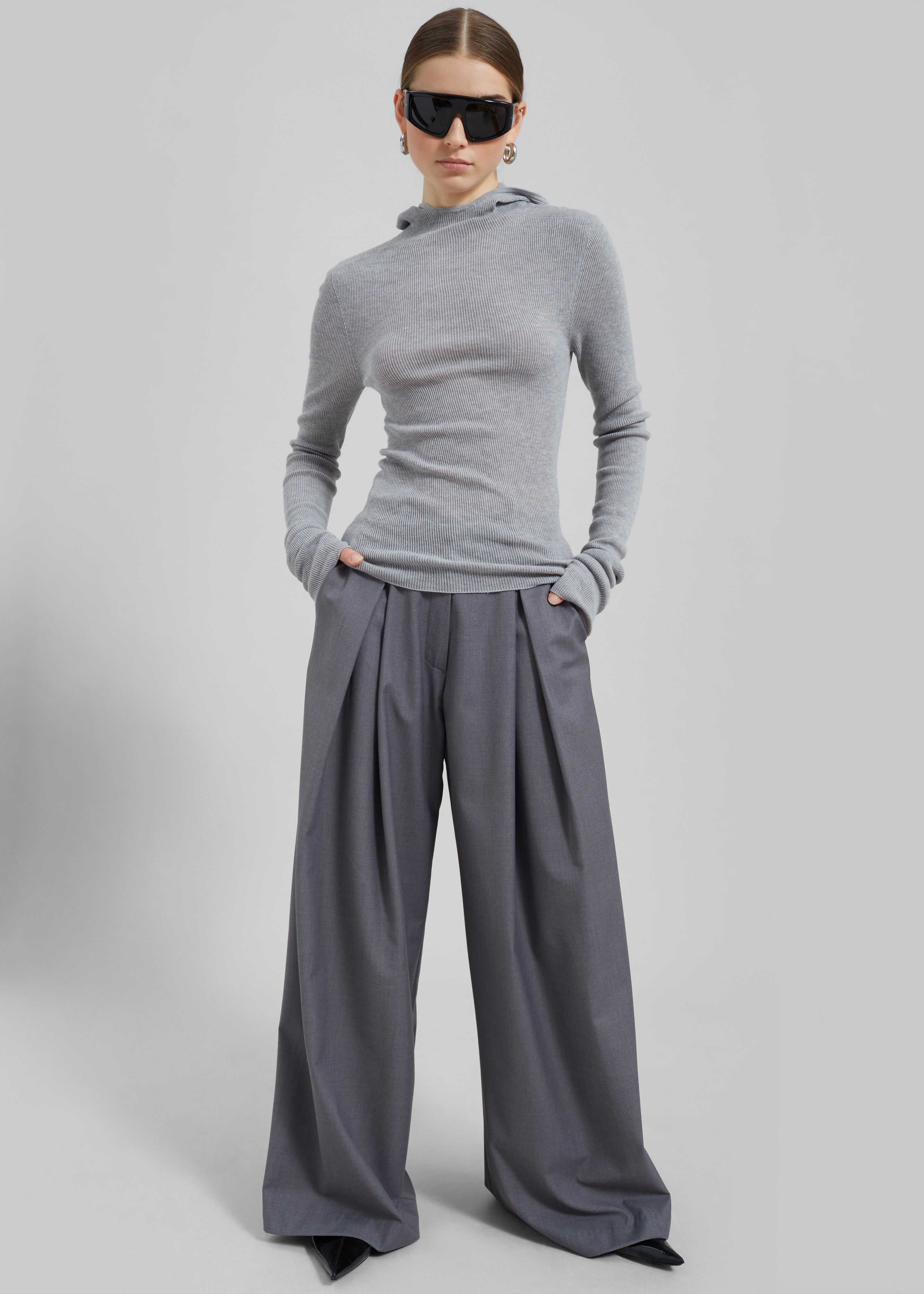 Noor Wide Pants - Grey