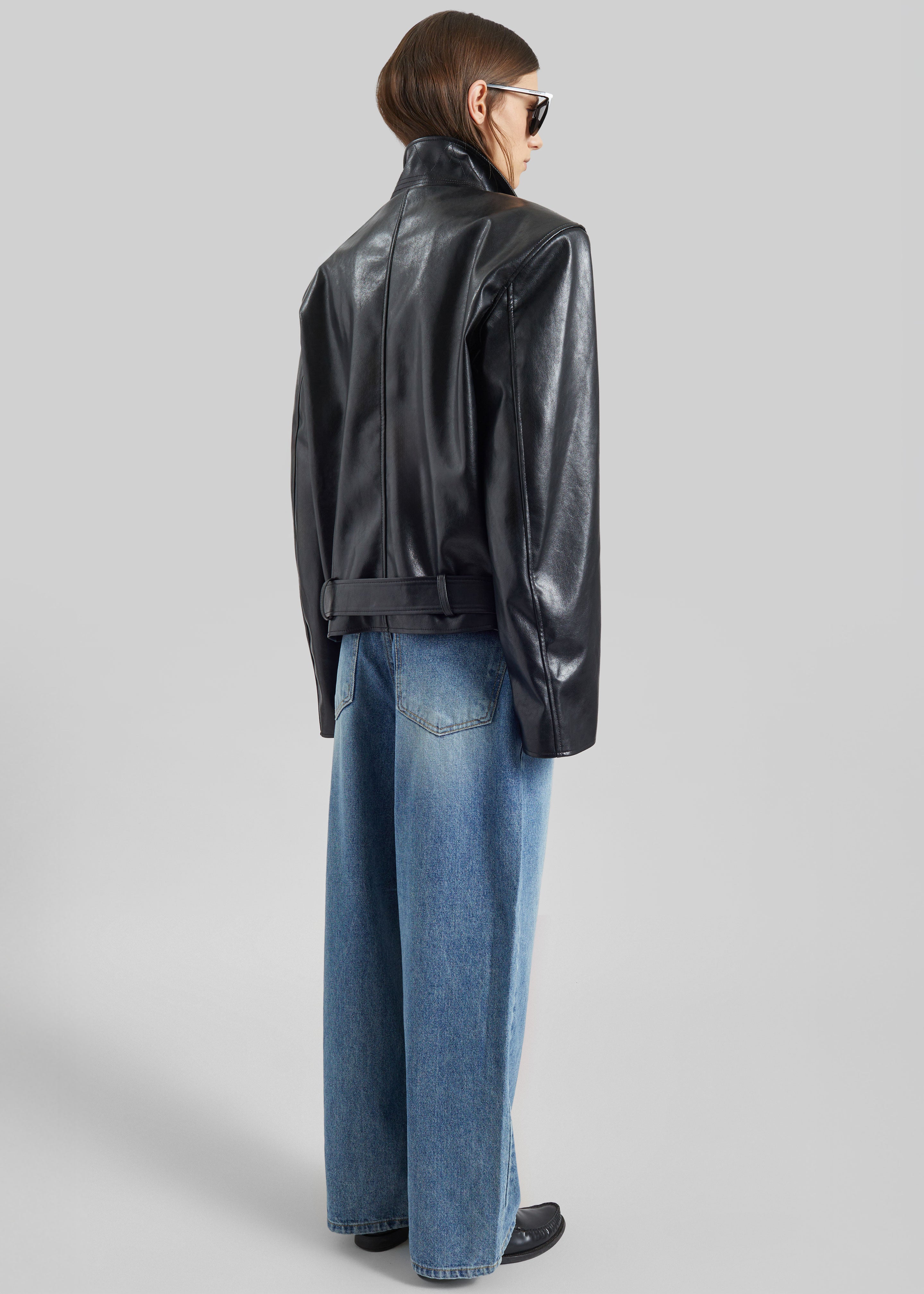 Norbury Faux Leather Jacket - Black – The Frankie Shop