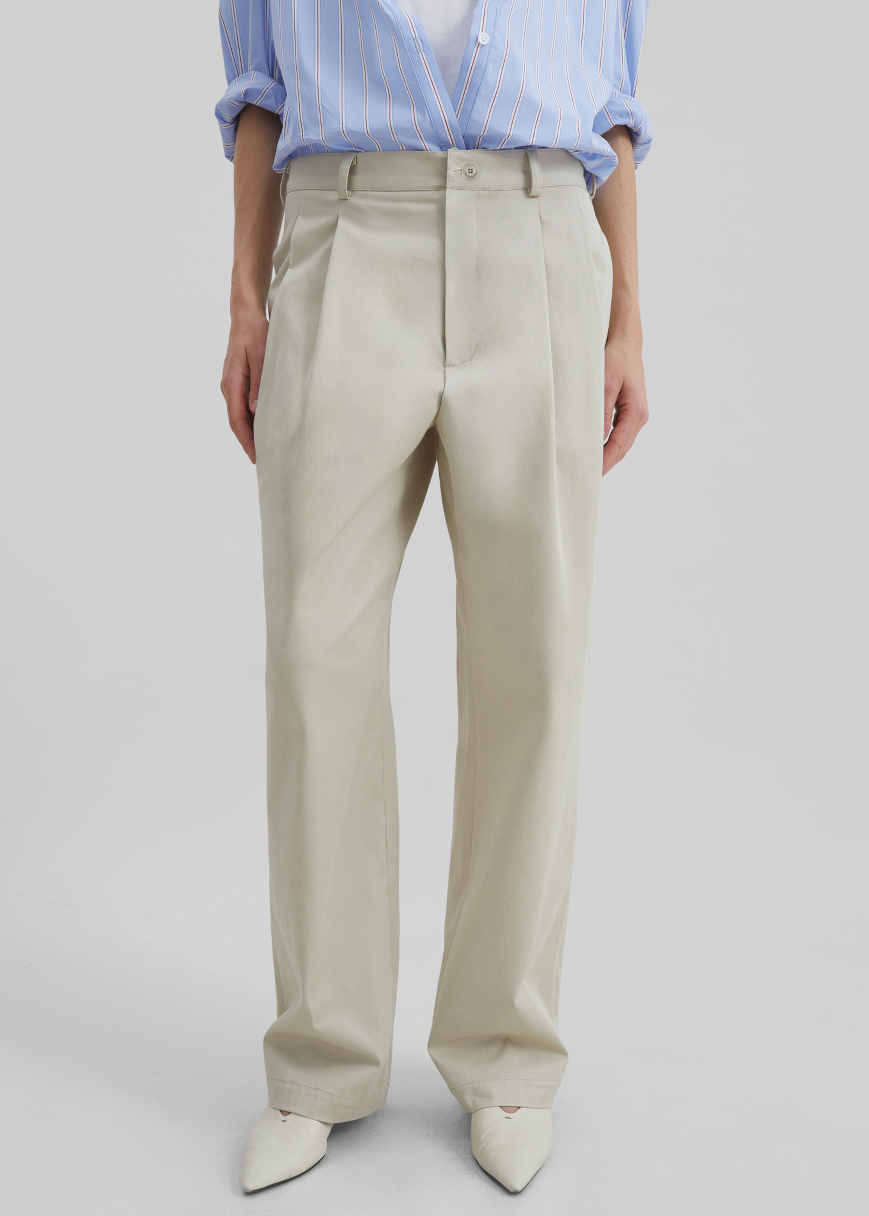 Norstrand Cotton Chino Trousers - Light Beige - 3