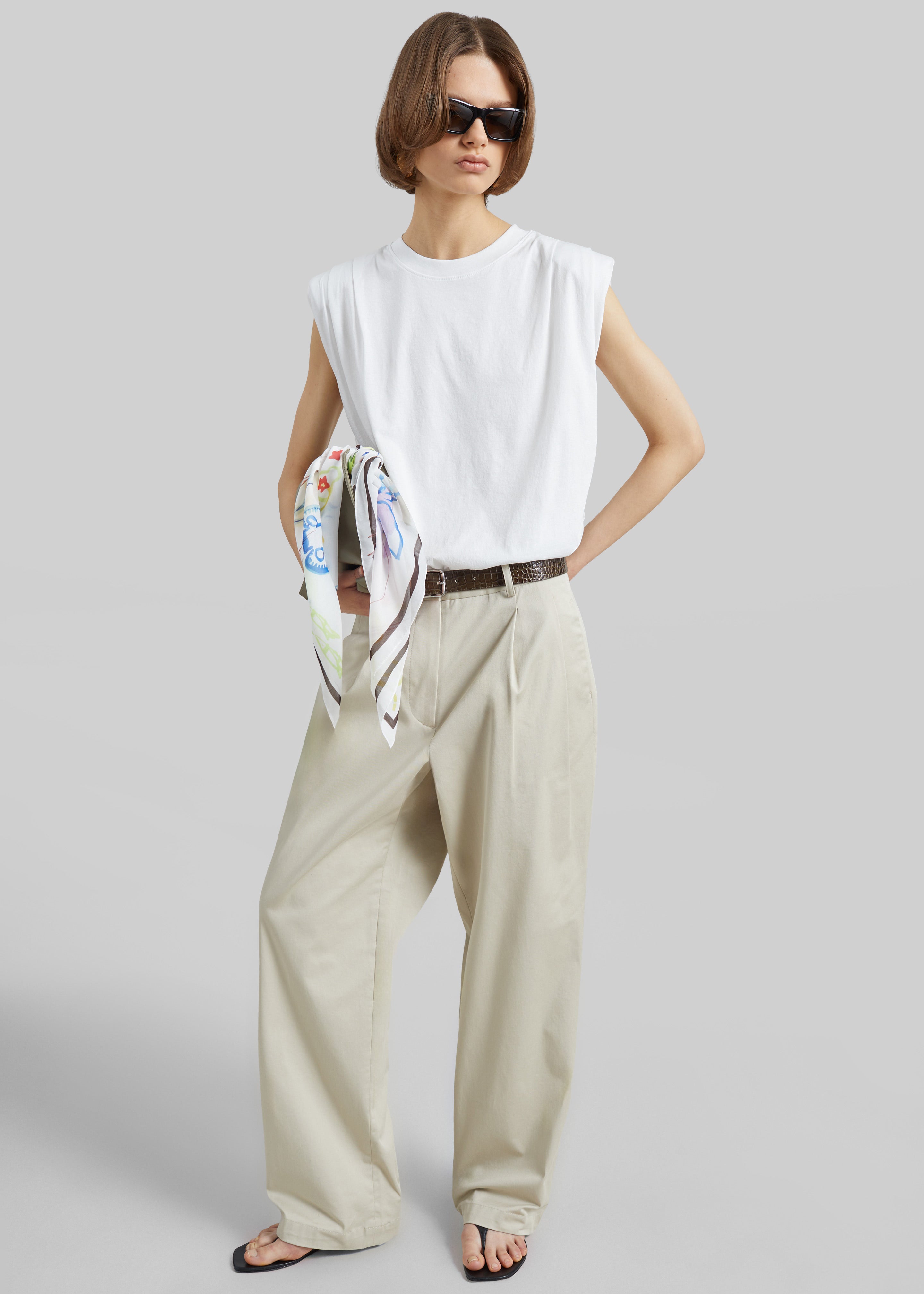 Norstrand Cotton Chino Trousers - Light Beige – The Frankie Shop